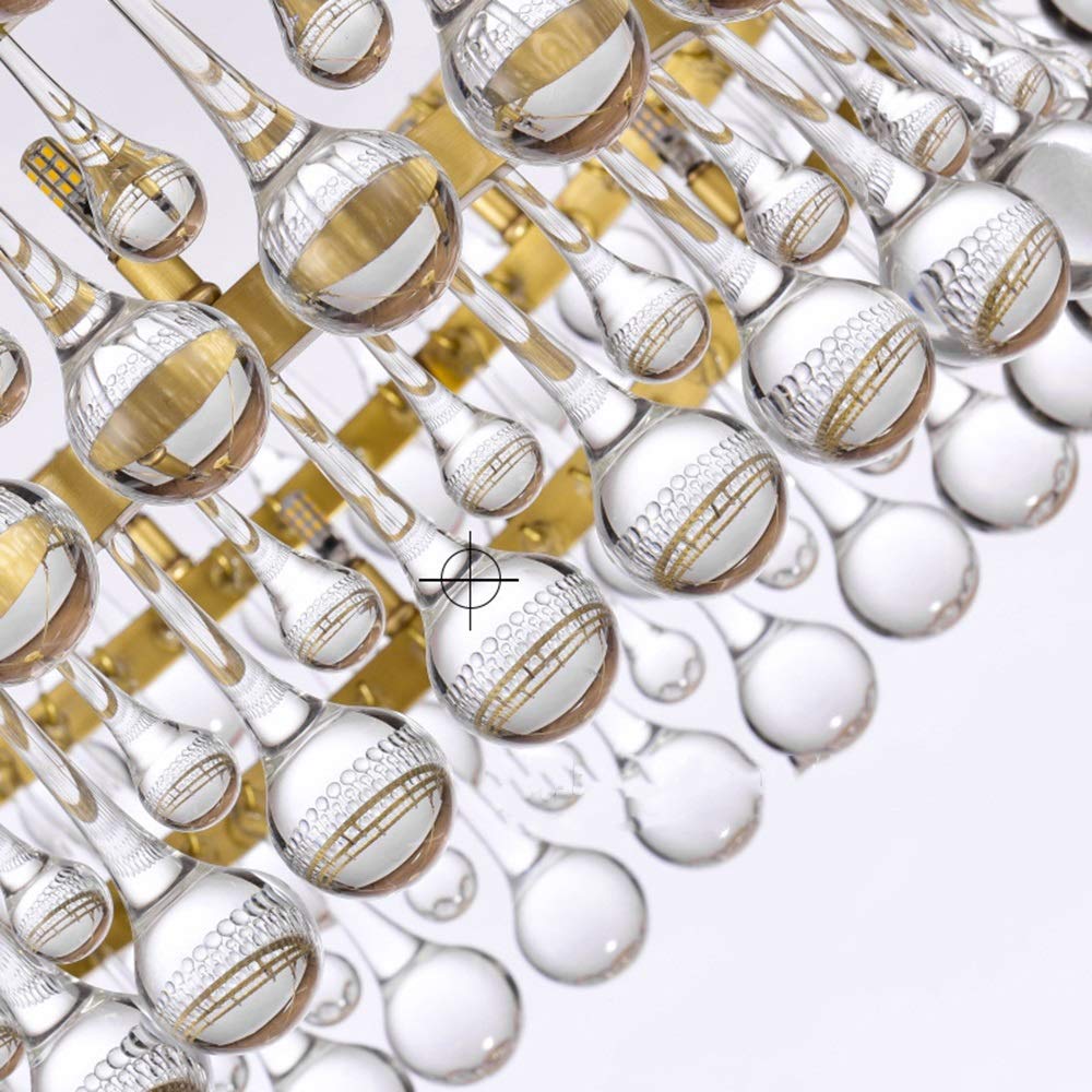 Modern Crystal Ceiling Pendant Light - Luxury Water Drop Chandelier for Dining Room, Living Room, Hotel & Restaurant Decor - Postmodern Designer Lighting Fixture for Elegant Atmosphere