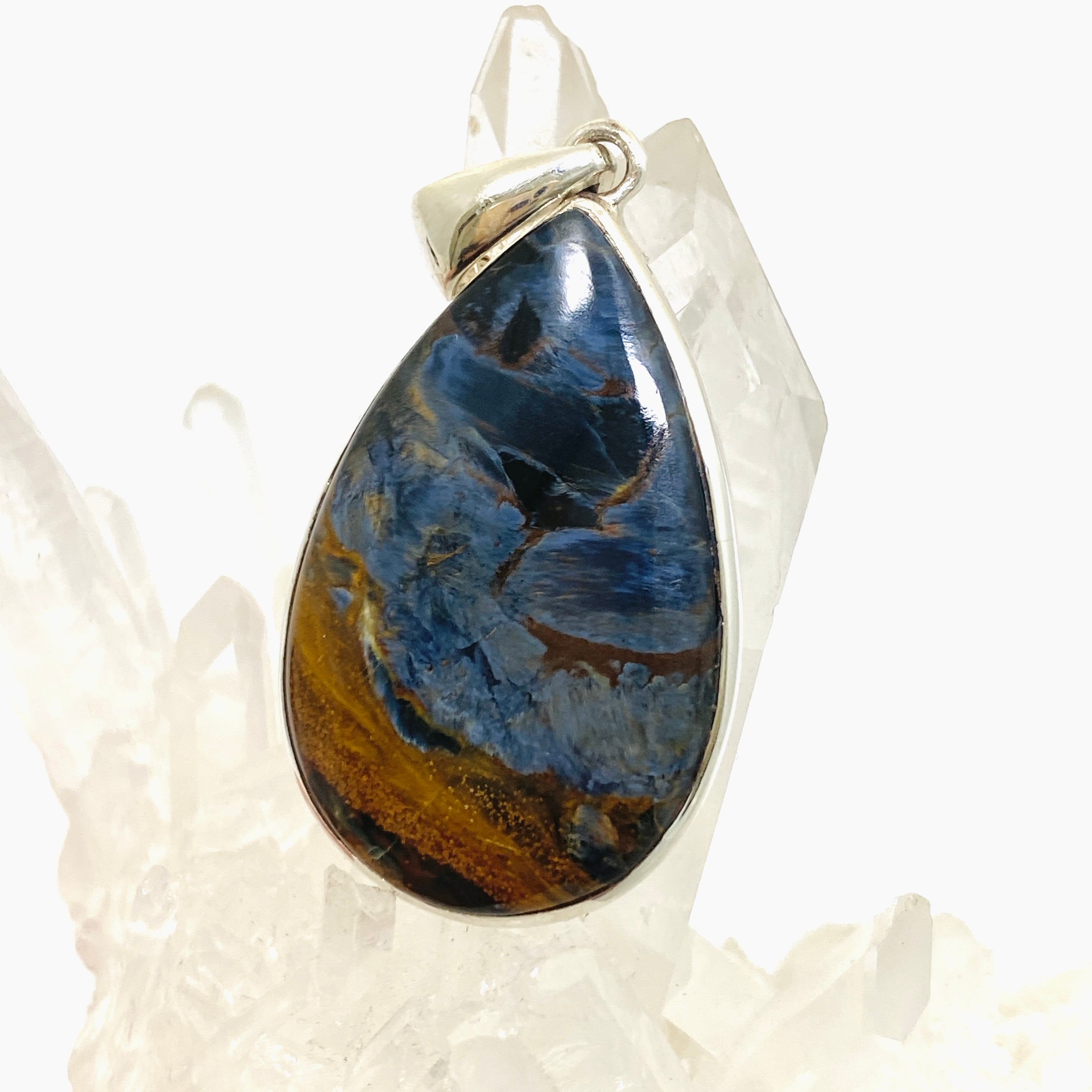 Natural Pietersite Teardrop Cabochon Pendant PPGJ1063 - Handmade Gemstone Jewelry for Women, Gift for Her - Perfect for Meditation, Energy Healing & Spiritual Practices