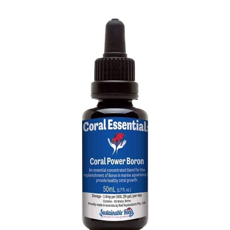 Coral Essentials Coral Power Boron 50mL - Premium Coral Supplement for Saltwater Aquariums | Enhances Coral Growth & Coloration | Ideal for Reef Tanks & Marine Aquariums