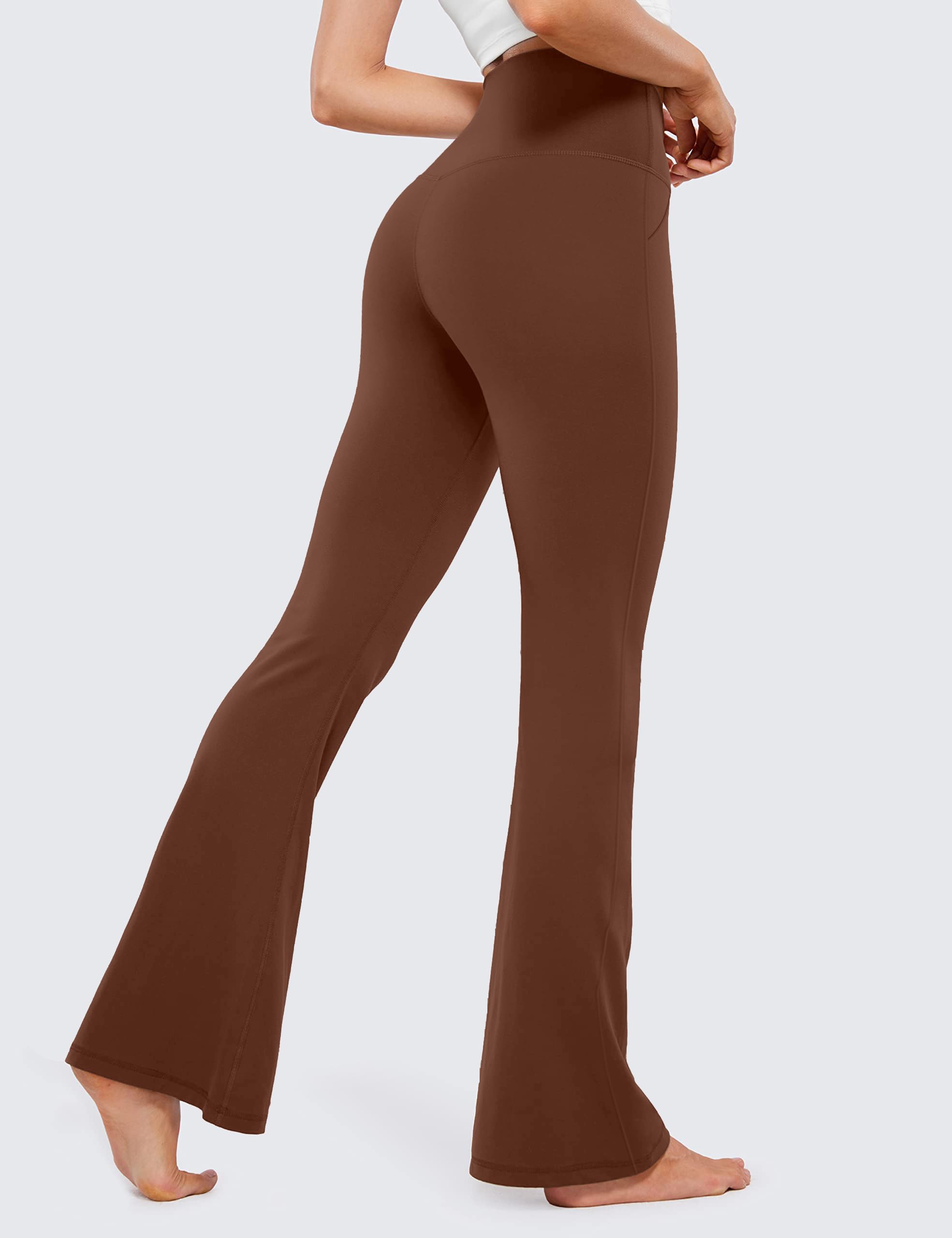 JADD Women's High Waisted Flare Yoga Pants with Pockets - Bootcut Tummy Control Workout Leggings & Dress Pants for Yoga, Gym, Running and Casual Wear