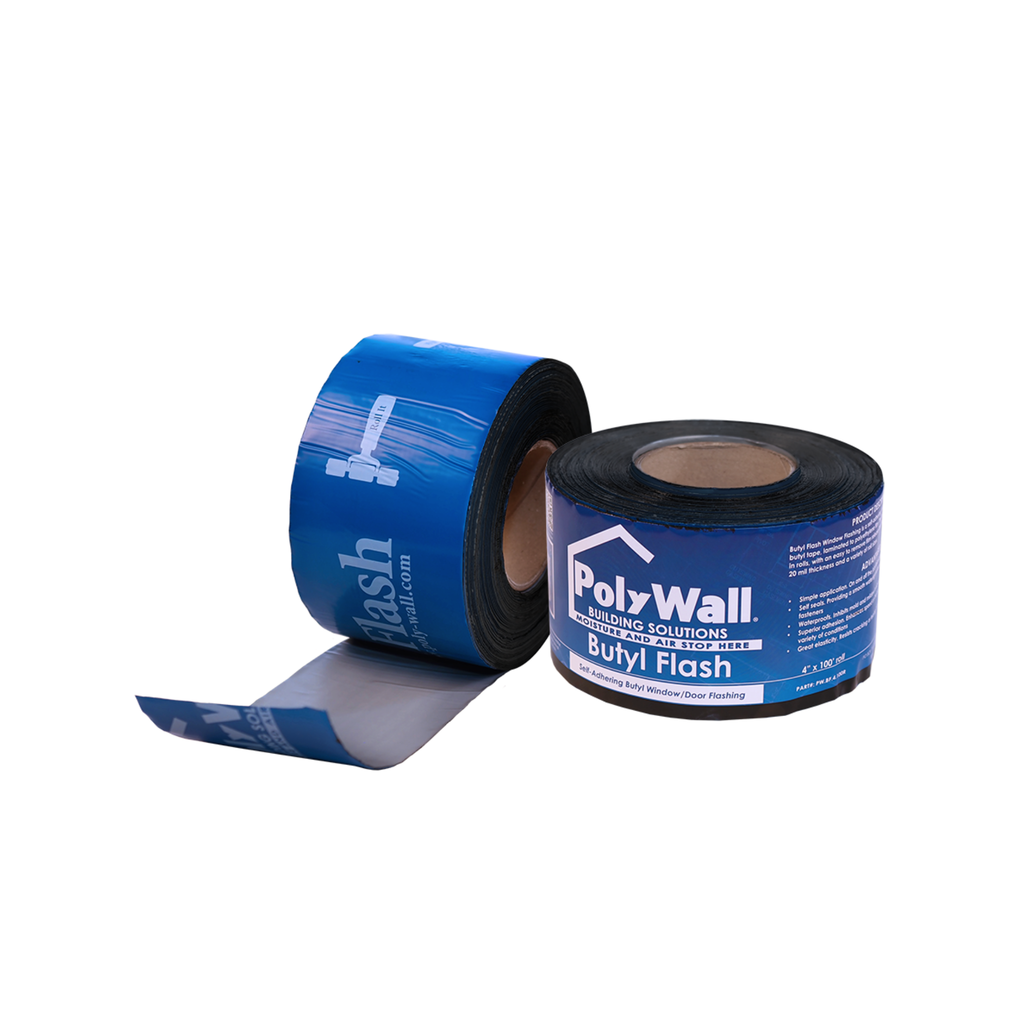 PolyWall Butyl Flash Window Flashing Tape 4”x 100’ Roll - Waterproof Sealant for Windows, Doors & Roofs - DIY Home Repair & Construction Weatherproofing Solution