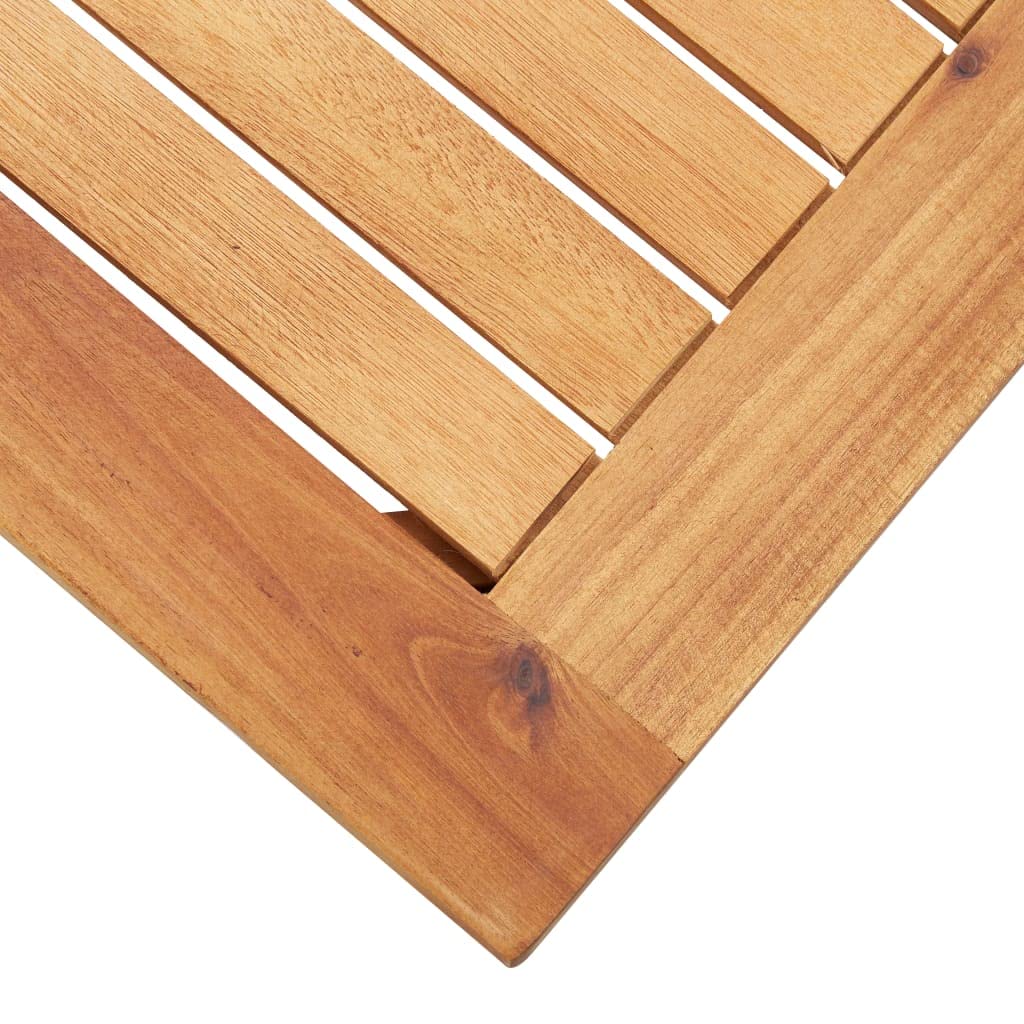 vidaXL Solid Acacia Wood Outdoor Coffee Table - Weather-Resistant & Easy-to-Clean Patio Table with Slatted Tabletop - Durable Brown Outdoor Furniture for Garden, Poolside & Backyard Relaxation