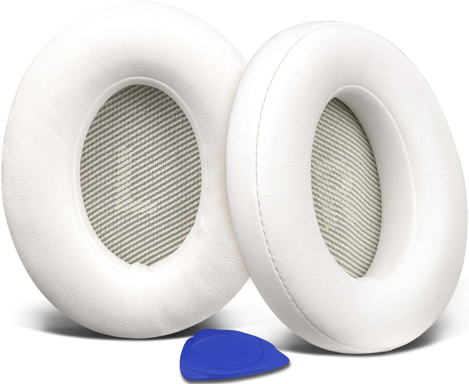 SOULWIT Replacement Ear Pads for JBL Everest Elite 700 (V700NXT) Headphones - Premium Noise Isolating Memory Foam Cushions with Soft Protein Leather - White - Perfect for Gaming, Travel & Office Use