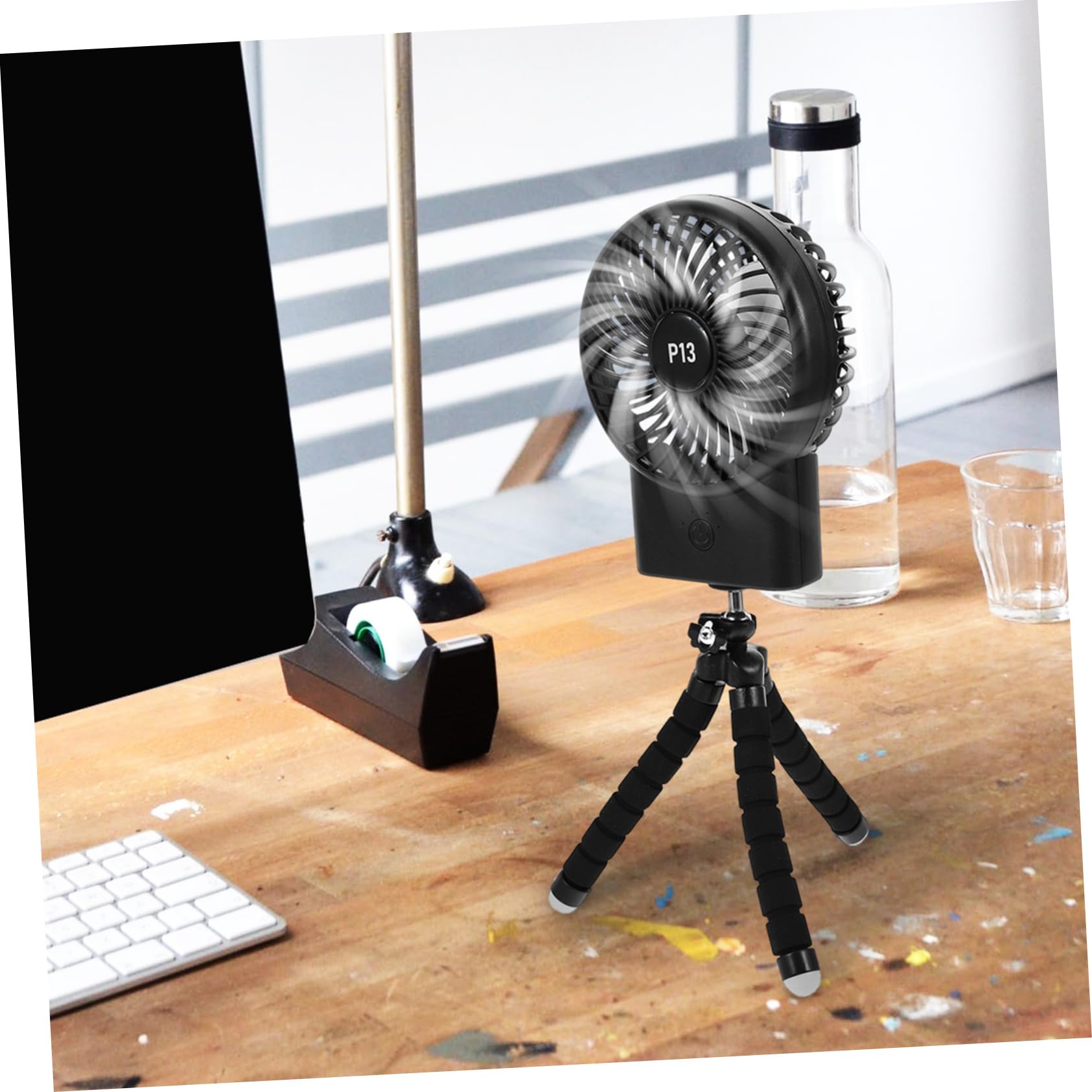 HEMOTON 5-Pack Portable Octopus Fan - USB Rechargeable Mini Fan for Travel, Camping, Stroller, Baby Seat & Office - Quiet Cooling Fan with Flexible Arms for Personal Use Anywhere