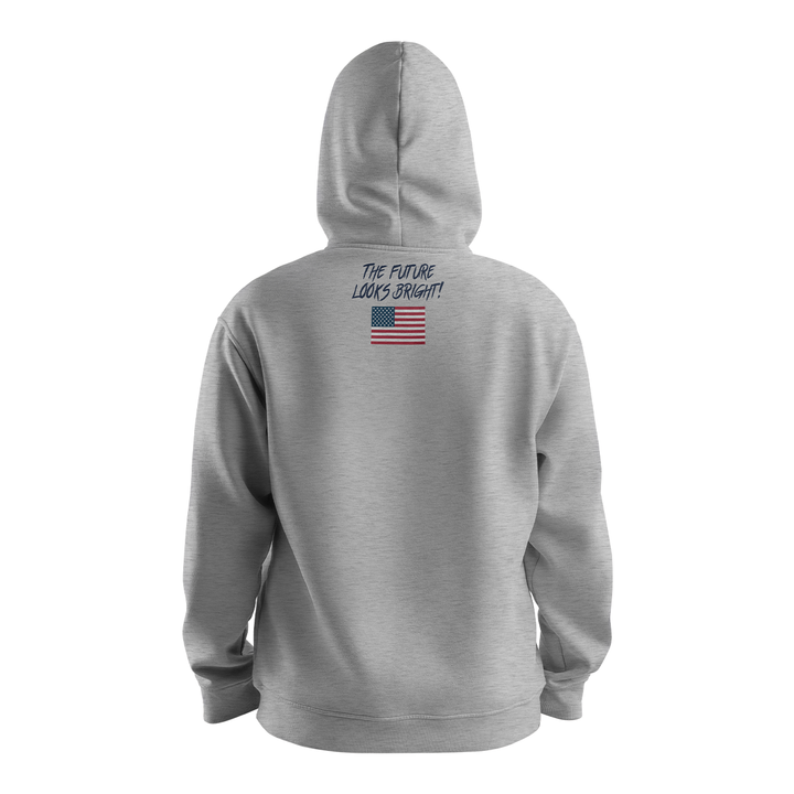 Retro USA Grey Embroidered Valuetainment Performance Full Zip Hoodie - Comfortable & Stylish Men's Pullover for Casual Wear, Gym & Outdoor Activities