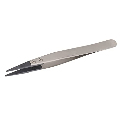 Anti-Static Carbon Fiber Tweezers for Electronics Repair - Precision ESD Safe Tweezers for PCB, SMD, and Circuit Board Work - Ideal for Electricians, Jewelers, and DIY Electronics Projects