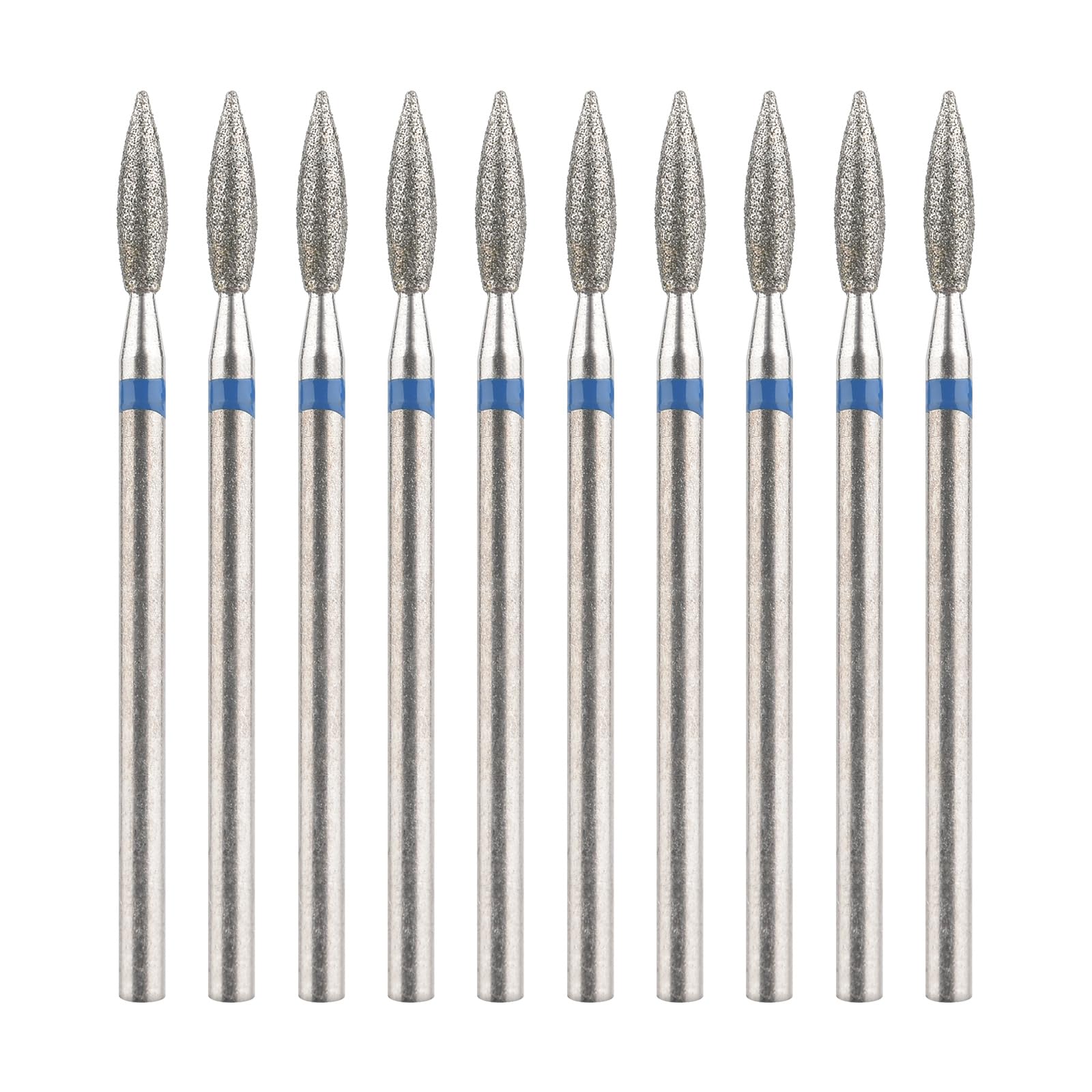 10Pcs Flame Shape Cuticle Nail Drill Bits 3/32