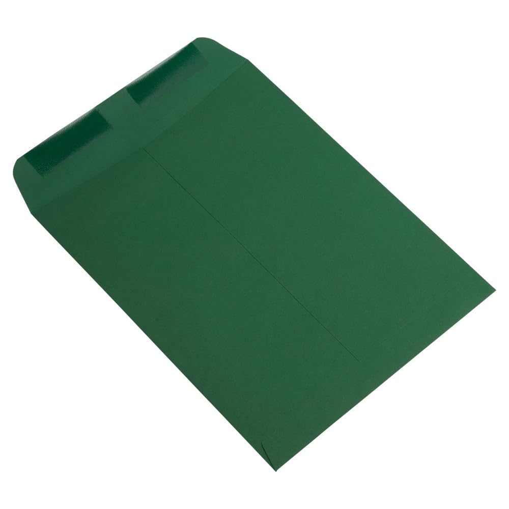 JAM PAPER 9 x 12 Open End Premium Catalog Envelopes - Dark Green - 250 Pack Bulk - Perfect for Business Mailings, Office Documents & Mailing Catalogs