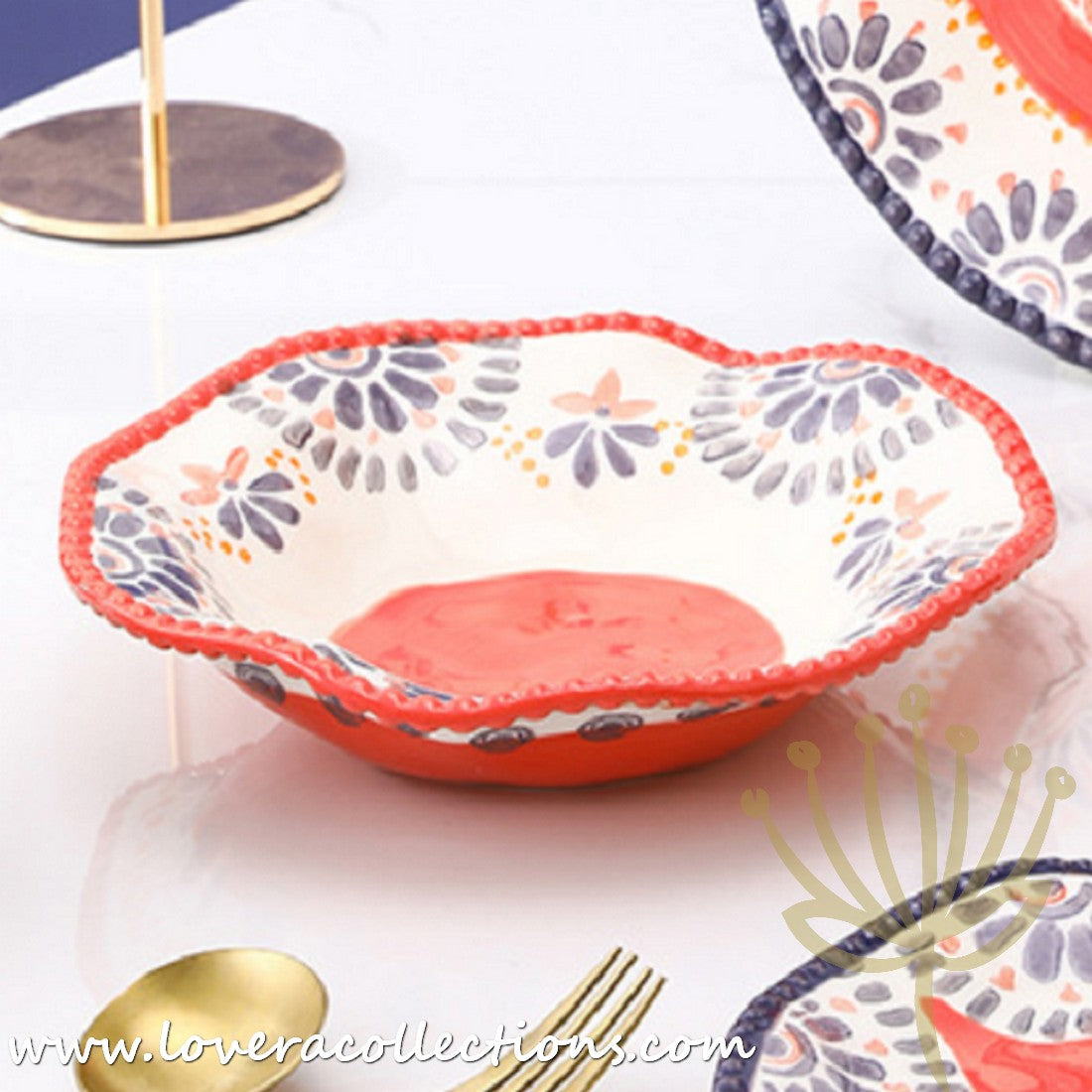 Afrocentric Red Dinnerware & Serveware Set - Elegant African-Inspired Plates, Bowls & Serving Dishes for Stylish Dining & Entertaining | Perfect for Dinner Parties, Holidays & Cultural Celebrations