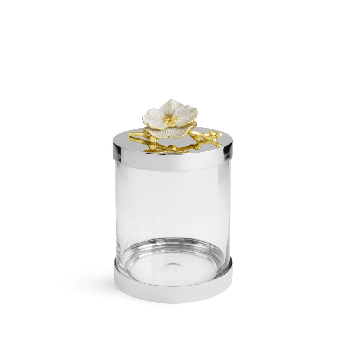 Premium Orchid Canisters Set - Elegant Glass Storage Jars for Tea, Coffee, Sugar & Spices - Perfect for Kitchen Organization & Home Decor