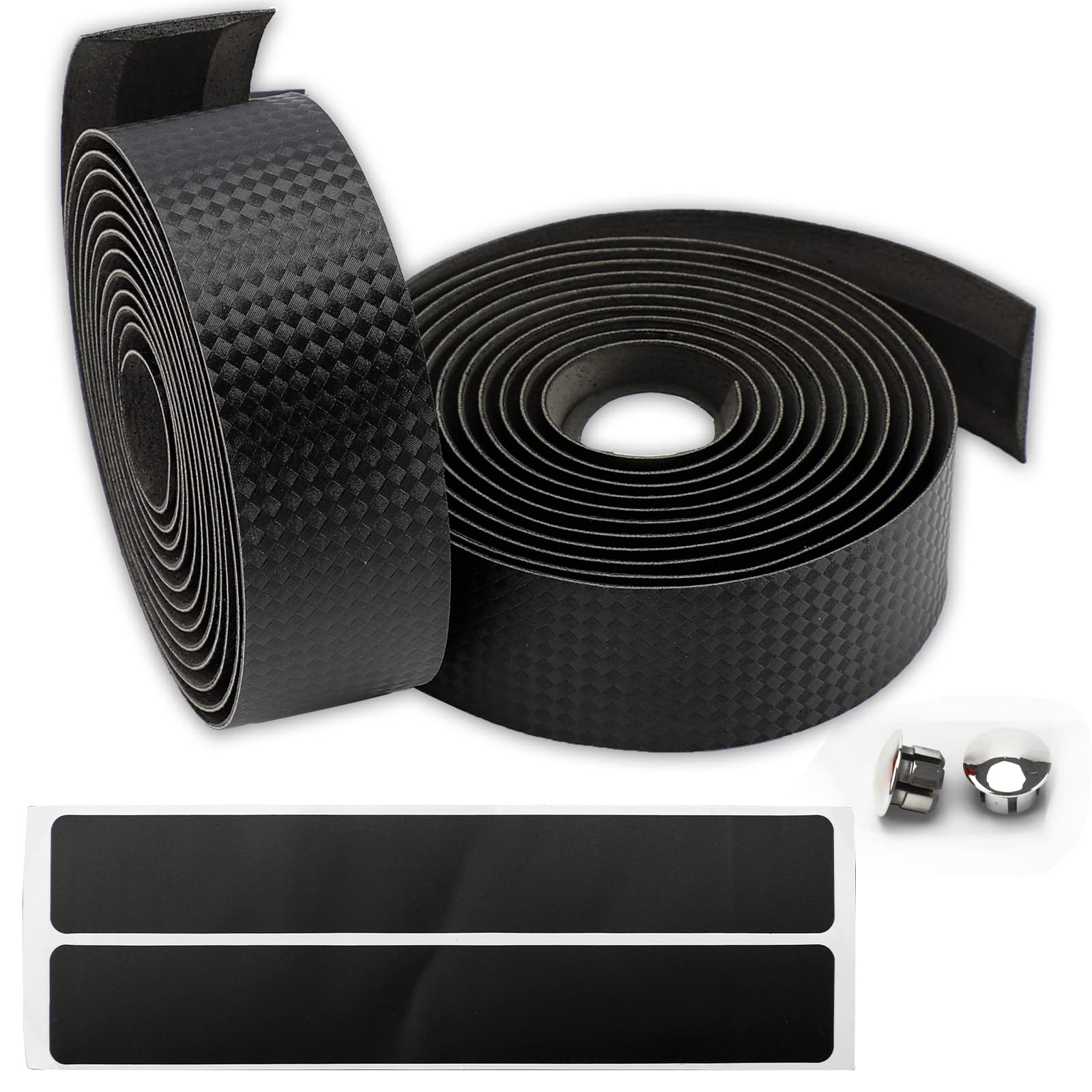 Premium Road Bike Handlebar Tape - Non-Slip, Breathable Cycling Bar Grip with 2 Bar End Plugs - Perfect for Road Bikes, Mountain Bikes & Commuting - Ideal for Long Rides, Racing & Daily Cycling Comfort