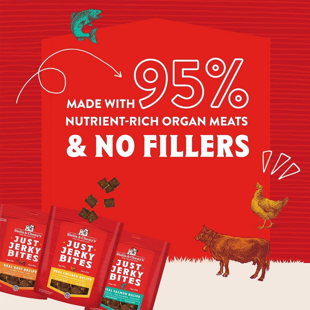 Premium Grass-Fed Beef Jerky Bites for Dogs - All-Natural, High-Protein Dog Treats - Perfect for Training, Rewards & On-the-Go Snacking