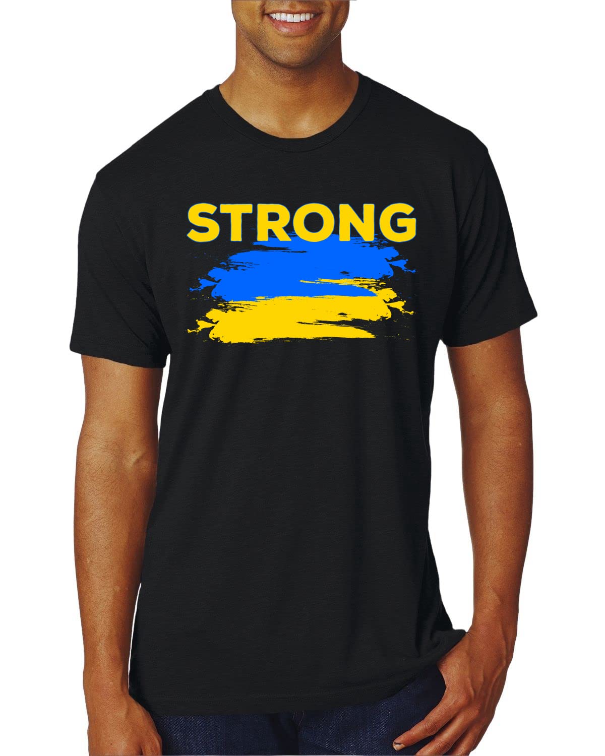 Ukrainian Strong Vintage Political Men's Premium Tri-Blend T-Shirt - Patriotic Graphic Tee for Casual Wear & Protest Support