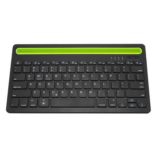 Dual Channel Bluetooth Wireless Keyboard - Ultra Thin Portable Keyboard for Phones, Tablets, iPad - Perfect for Home, Office & Travel Use