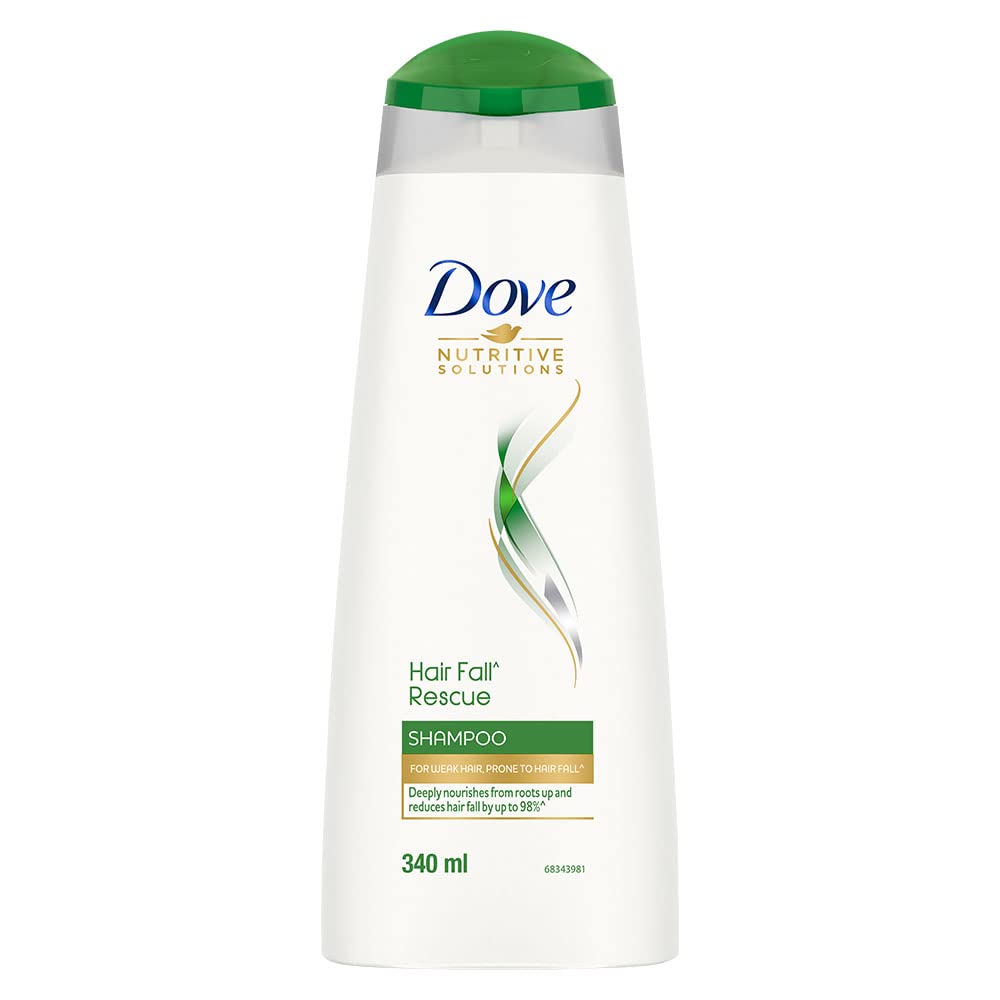 Dove Hair Fall Rescue Shampoo for Weak & Damaged Hair - 340ml | Strengthens & Reduces Hair Loss | For Daily Hair Care Routine & Scalp Health