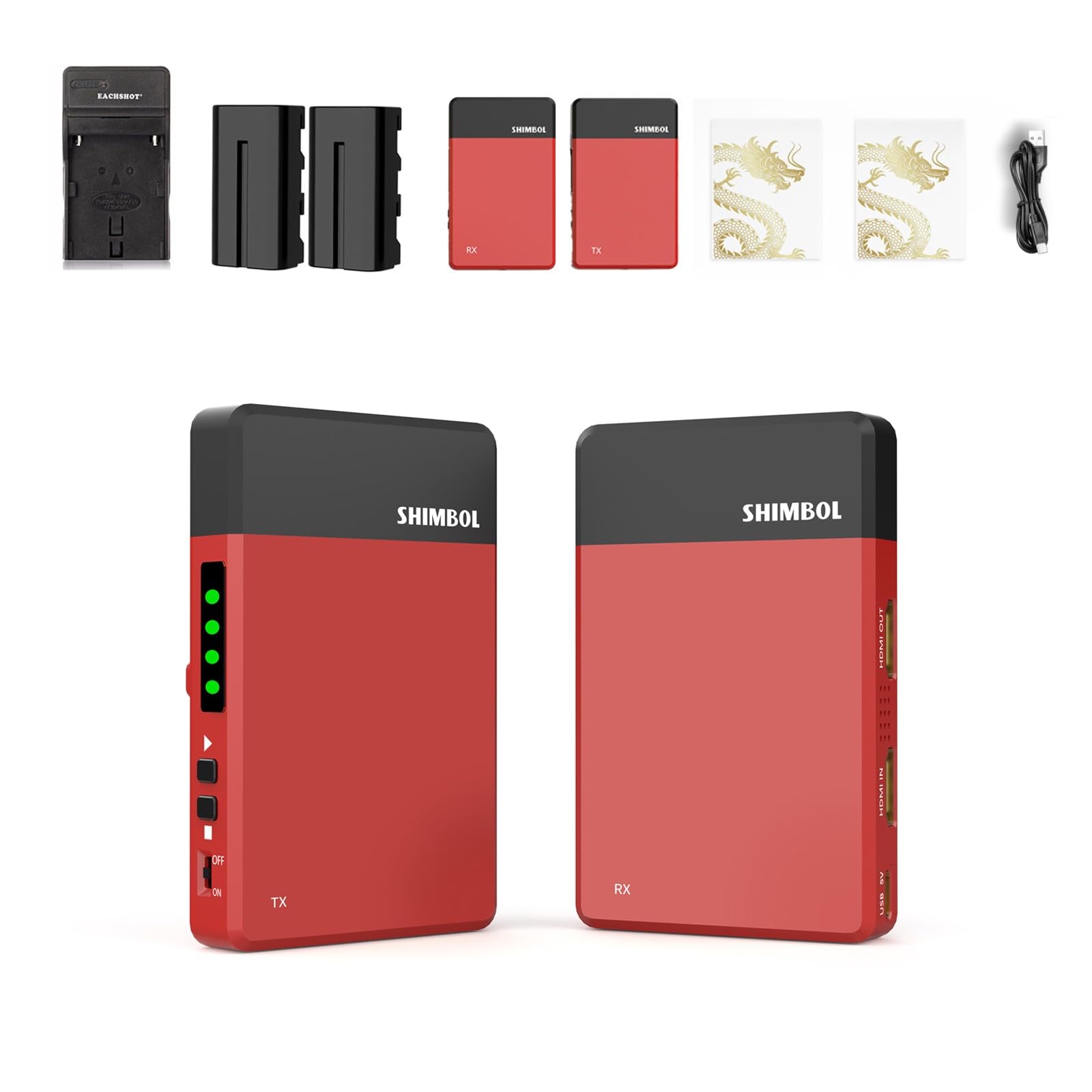 TP Mini Wireless HDMI Transmitter and Receiver Kit with NPF-550 Battery & Charger - 600ft Range, 0.07s Low Latency for Live Streaming, Gaming, and Professional Video Production