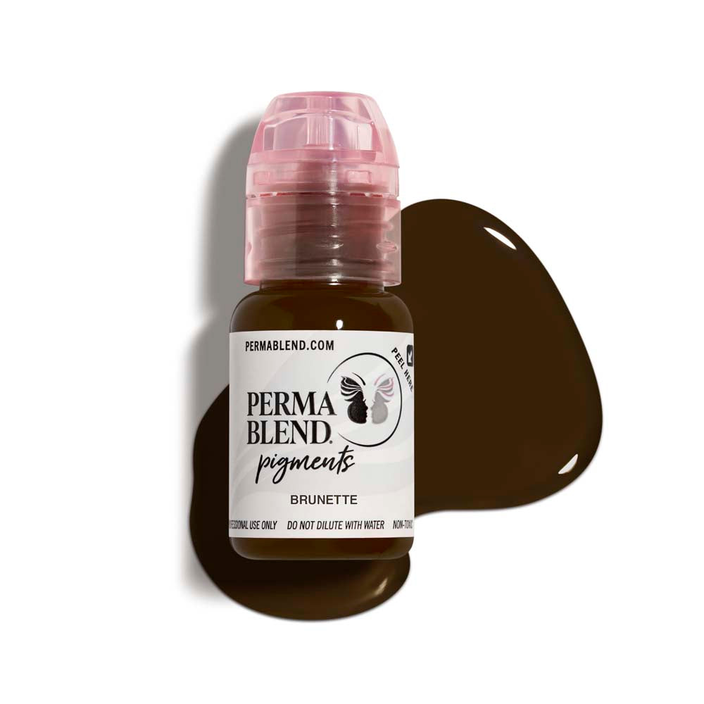 Perma Blend Brunette Pigment - Professional Semi-Permanent Makeup Tattoo Ink for Eyebrows & Beauty - Perfect for Microblading, Ombre Brows & Cosmetic Tattooing