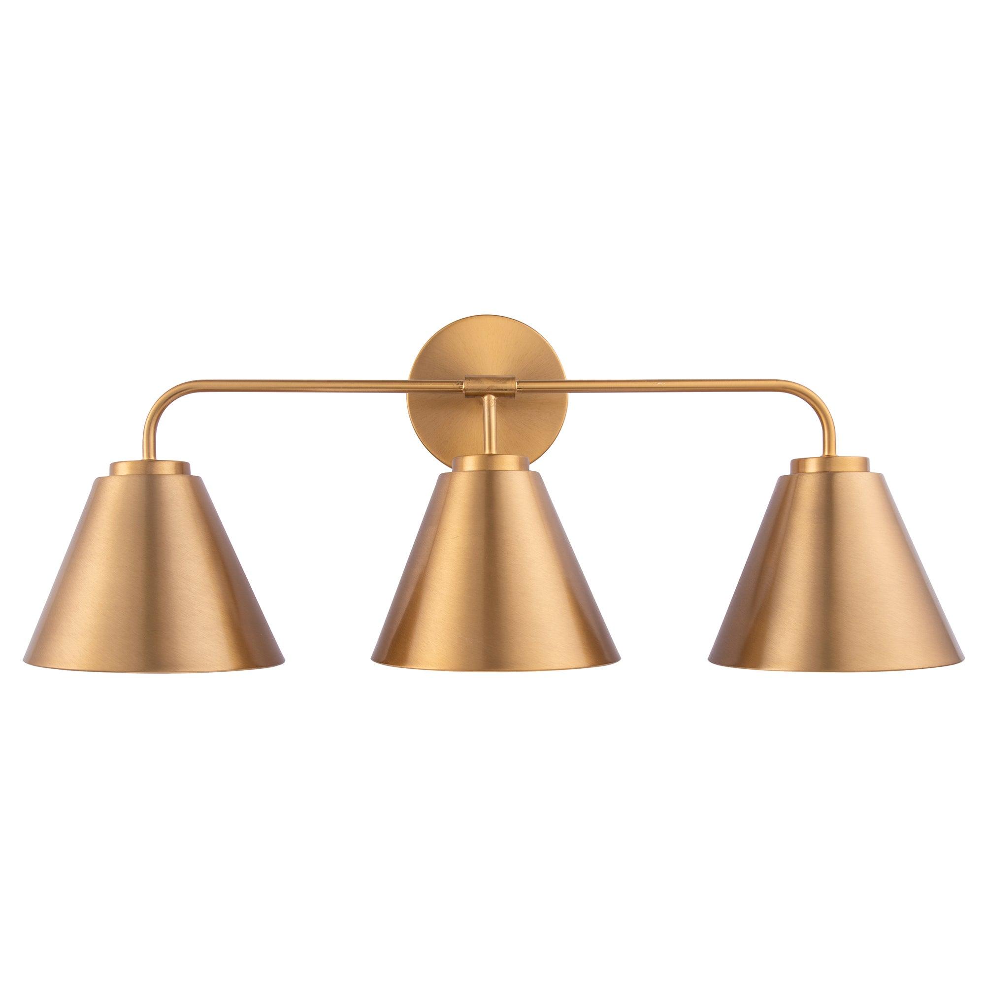 Modern 3-Light Vanity Light for Bathroom - Loft Style LED Wall Sconce with Adjustable Arms, Perfect for Makeup Mirror Lighting and Bedroom Decor
