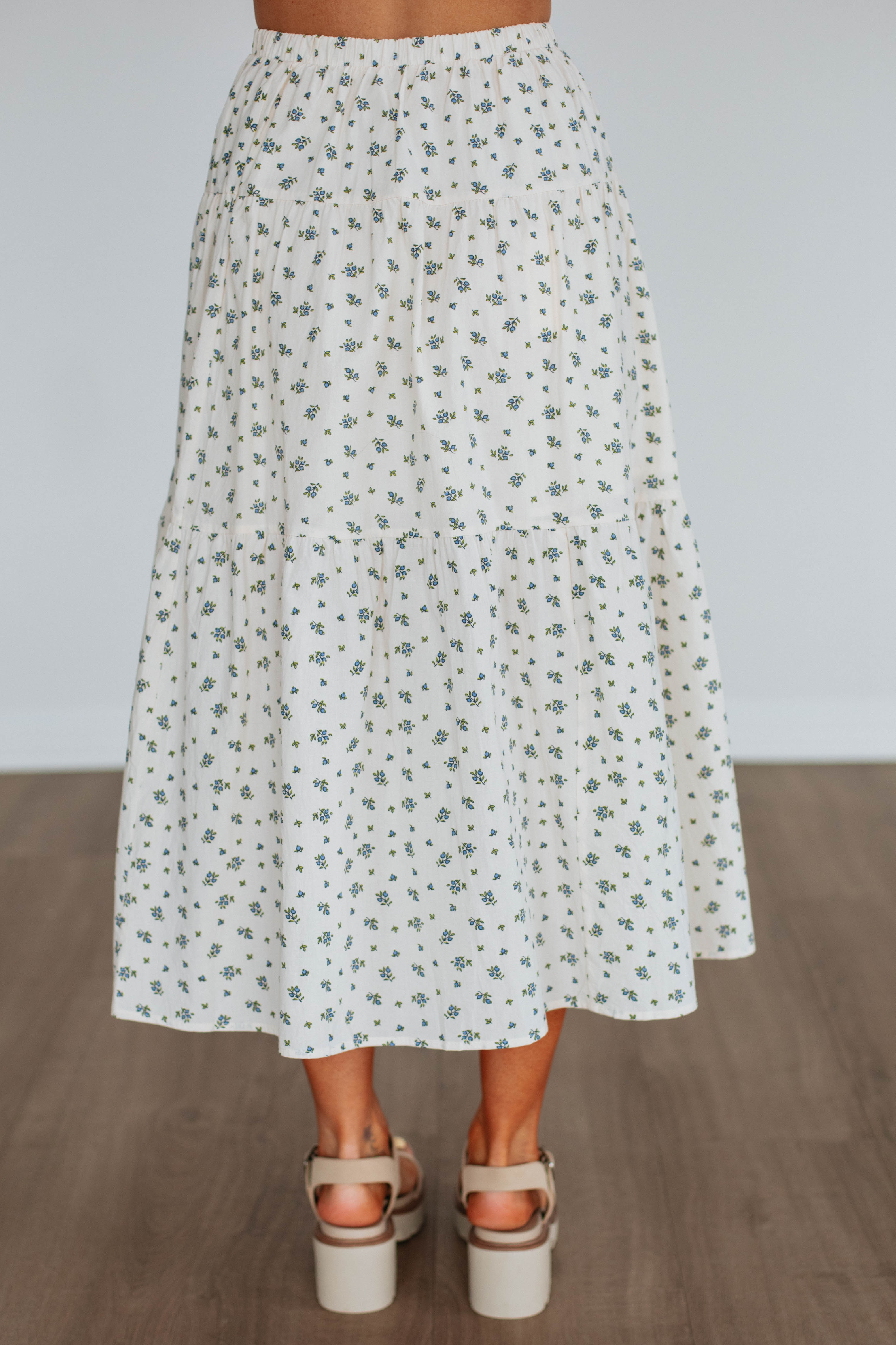 Cartana Floral Skirt for Women - A-Line Midi Summer Skirt with Pockets | Perfect for Beach, Vacation & Casual Outfits