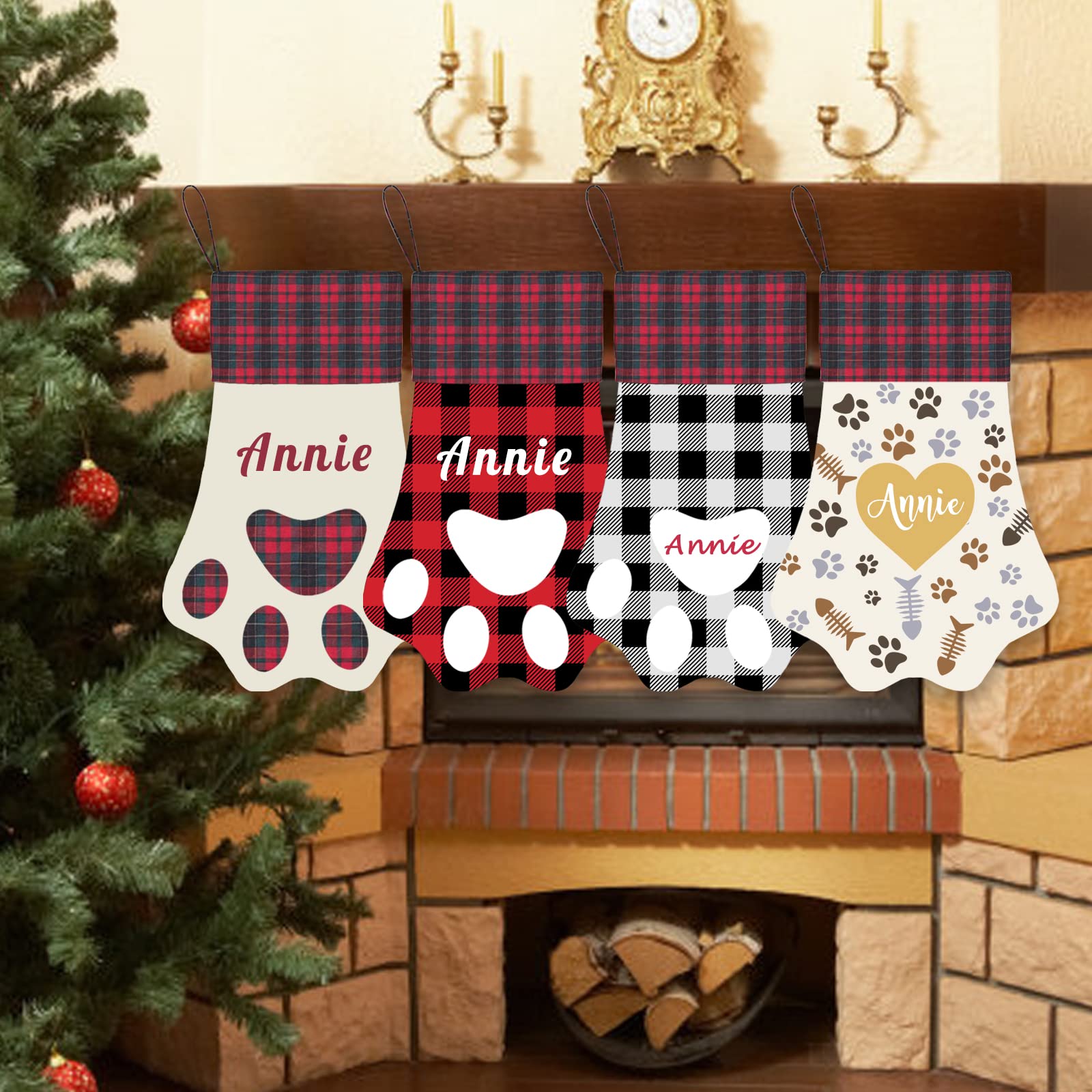 **Custom Personalized Christmas Stockings for Dogs & Cats - Large 17