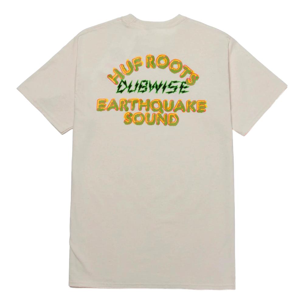 HUF HUFQUAKE SOUND Short Sleeve T-Shirt - Natural Cotton Tee for Streetwear & Skateboarding Lifestyle