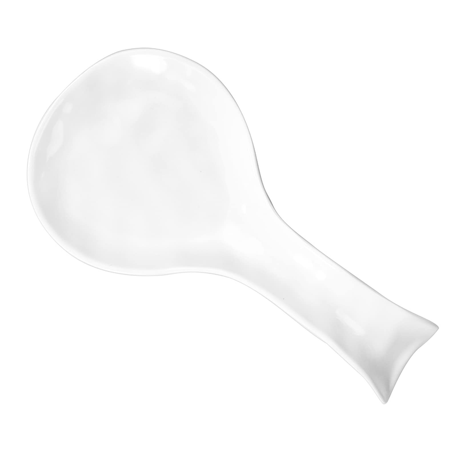 Modern Farmhouse White Melamine Spoon Rest for Kitchen Counter - Large Utensil Holder for Stove Top, Spatula Rest, Kitchen Accessories, Perfect for Cooking, Baking, and Meal Prep