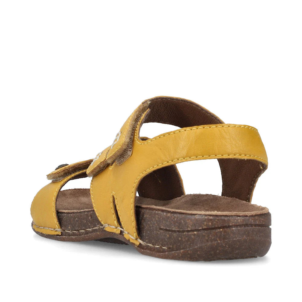 Rieker Women's Comfortable Slip-On Loafers 61402 in Yellow - Perfect for Casual Wear, Office & Travel