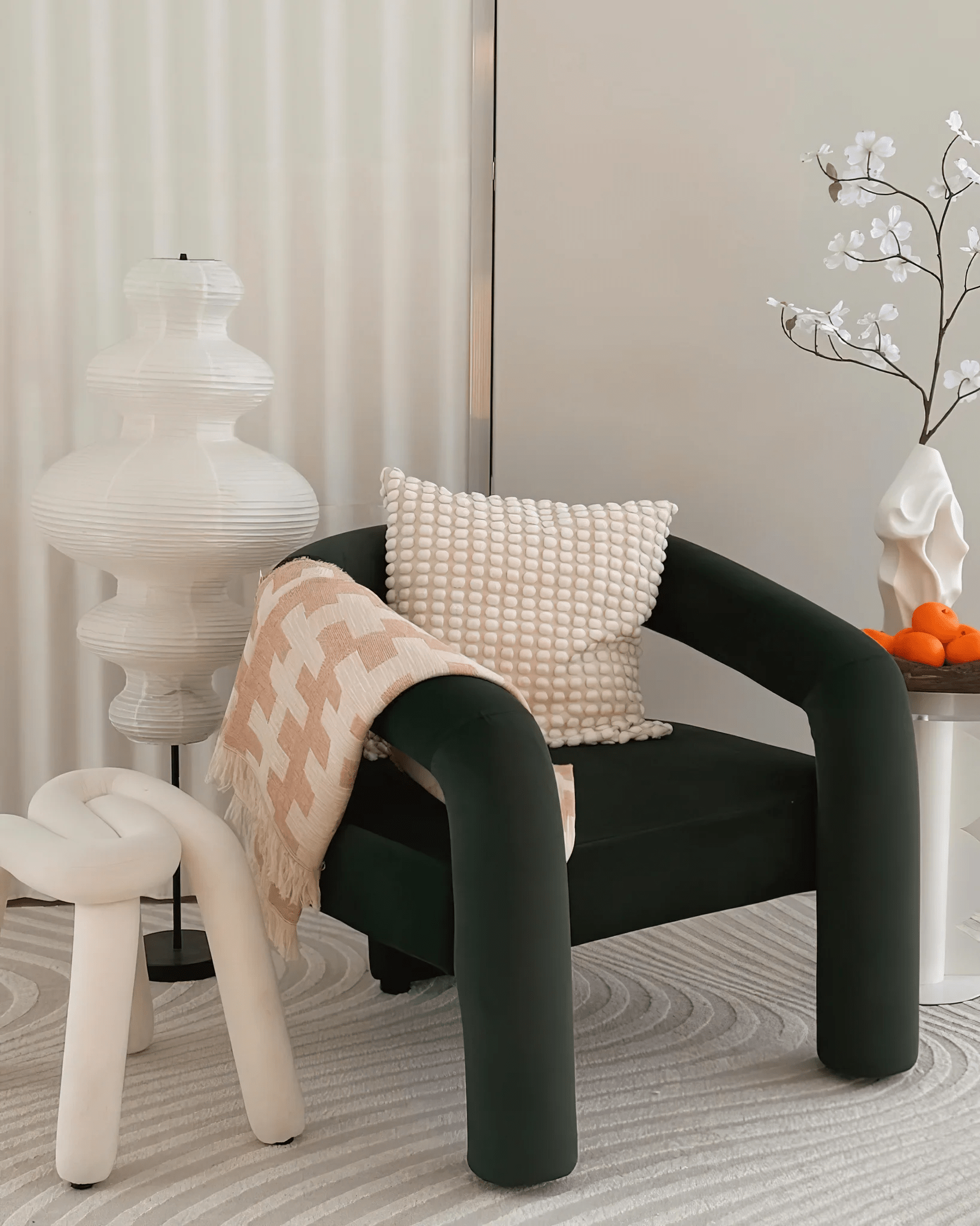 Akari Juni Modern Floor Lamp - Minimalist Japanese Style Lighting for Living Room, Bedroom & Office - Perfect for Reading, Relaxing & Decorating