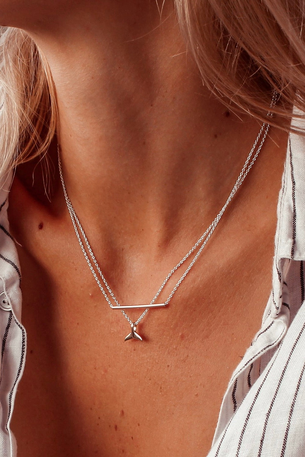 Courage Bar EOL Sterling Silver Necklace for Women - Elegant 925 Silver Pendant Necklace with Inspirational Message - Perfect for Gifts, Daily Wear & Special Occasions