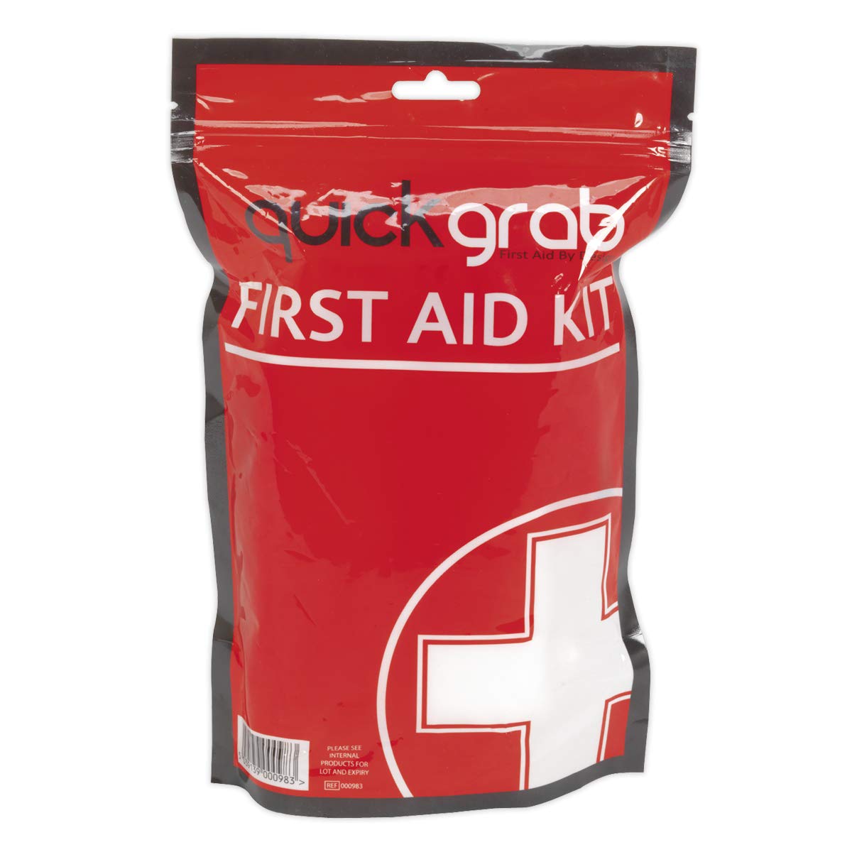 Sealey SFA03 First Aid Kit - Compact Emergency Medical Grab Bag for Home, Car, Travel & Outdoor Adventures - Essential Safety Supplies for Cuts, Burns & Injuries