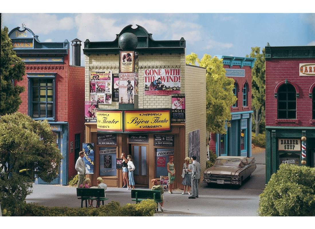 Piko G Scale Model Train Buildings - Bijou Theatre (62233) - Realistic Miniature Train Accessories for Garden & Outdoor Railroad Layouts