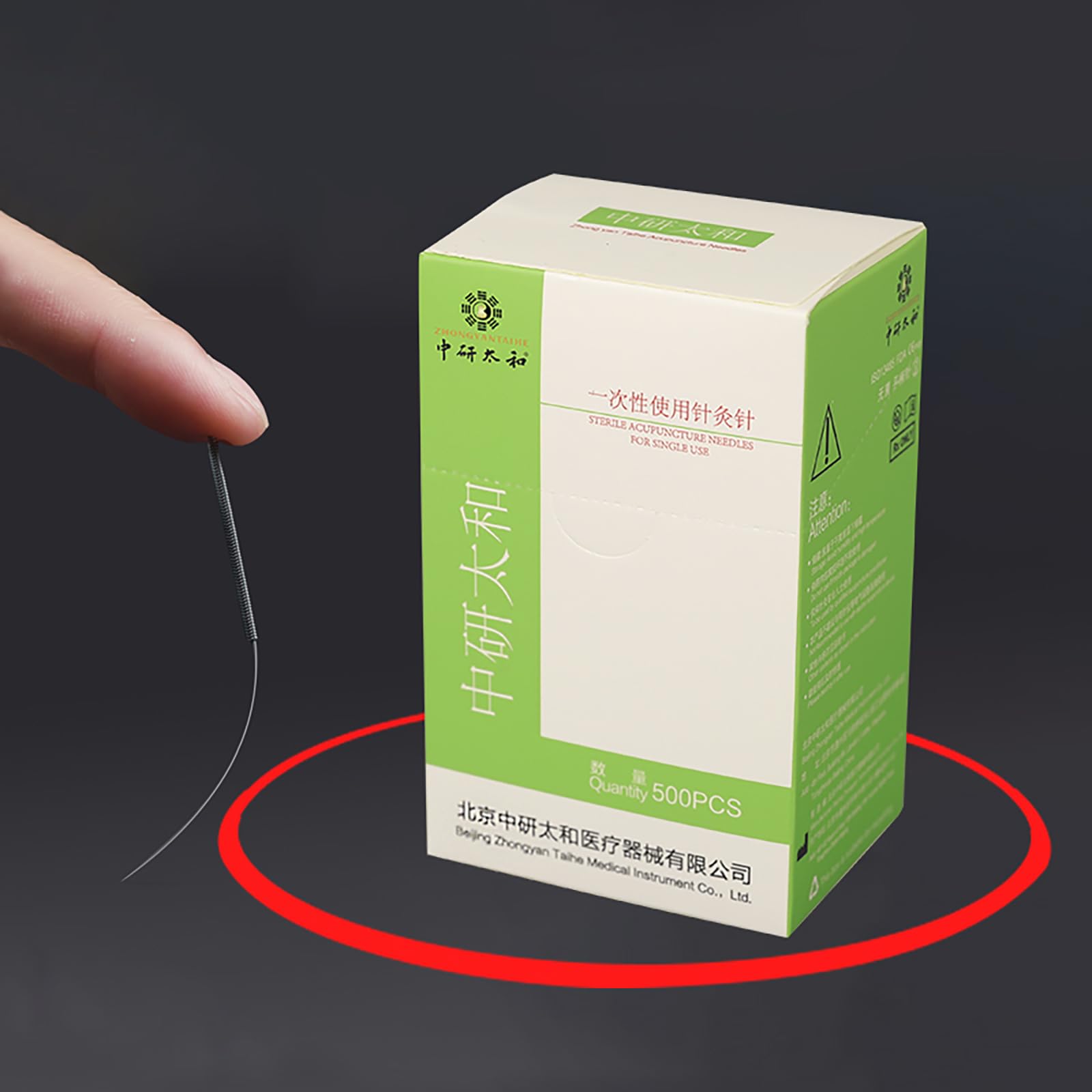 Zhongyan Taihe Acupuncture Needles 0.22mm - 500 Pack Professional Dry Needles for Facial Beauty, Massage Therapy & Acupuncture Treatment - Perfect for Spa, Clinic and Home Use