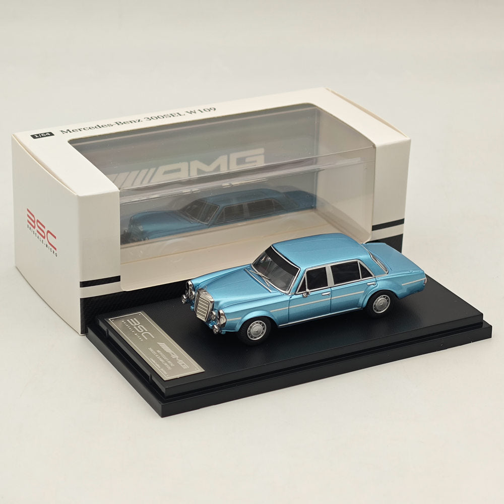 1:64 Scale Mercedes Benz 300SEL W109 AMG Blue Diecast Model Car - Collectible Toy for Display, Gifts & Racing Enthusiasts - Perfect for Home Decor, Office Display and Car Collections
