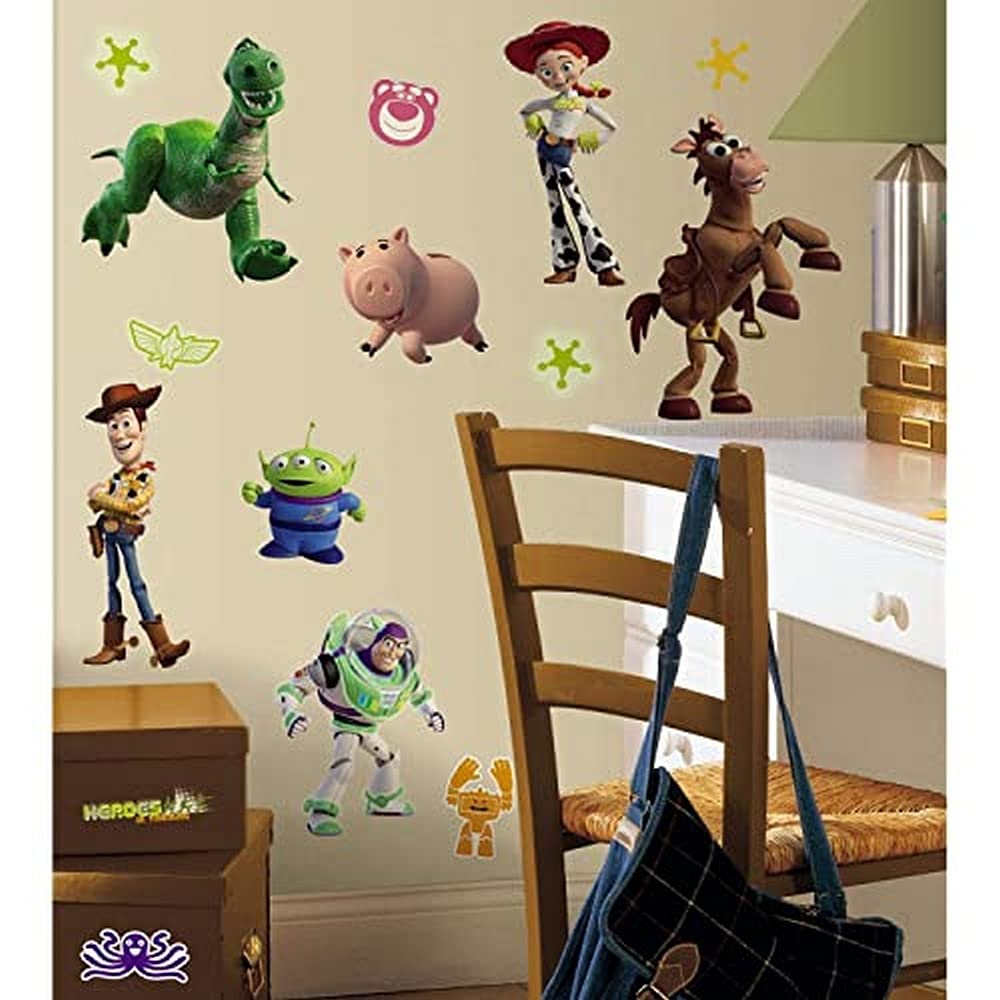 Toy Story 3 Peel and Stick Wall Decals - Removable Disney Kids Room Decor - Perfect for Nursery, Bedroom & Playroom Wall Stickers