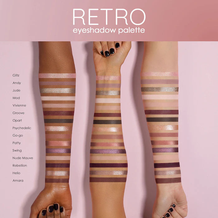 Natasha Denona Retro Eyeshadow Palette - Highly Pigmented, Long-Lasting Makeup for Professional & Everyday Looks | Perfect for Parties, Weddings & Special Occasions