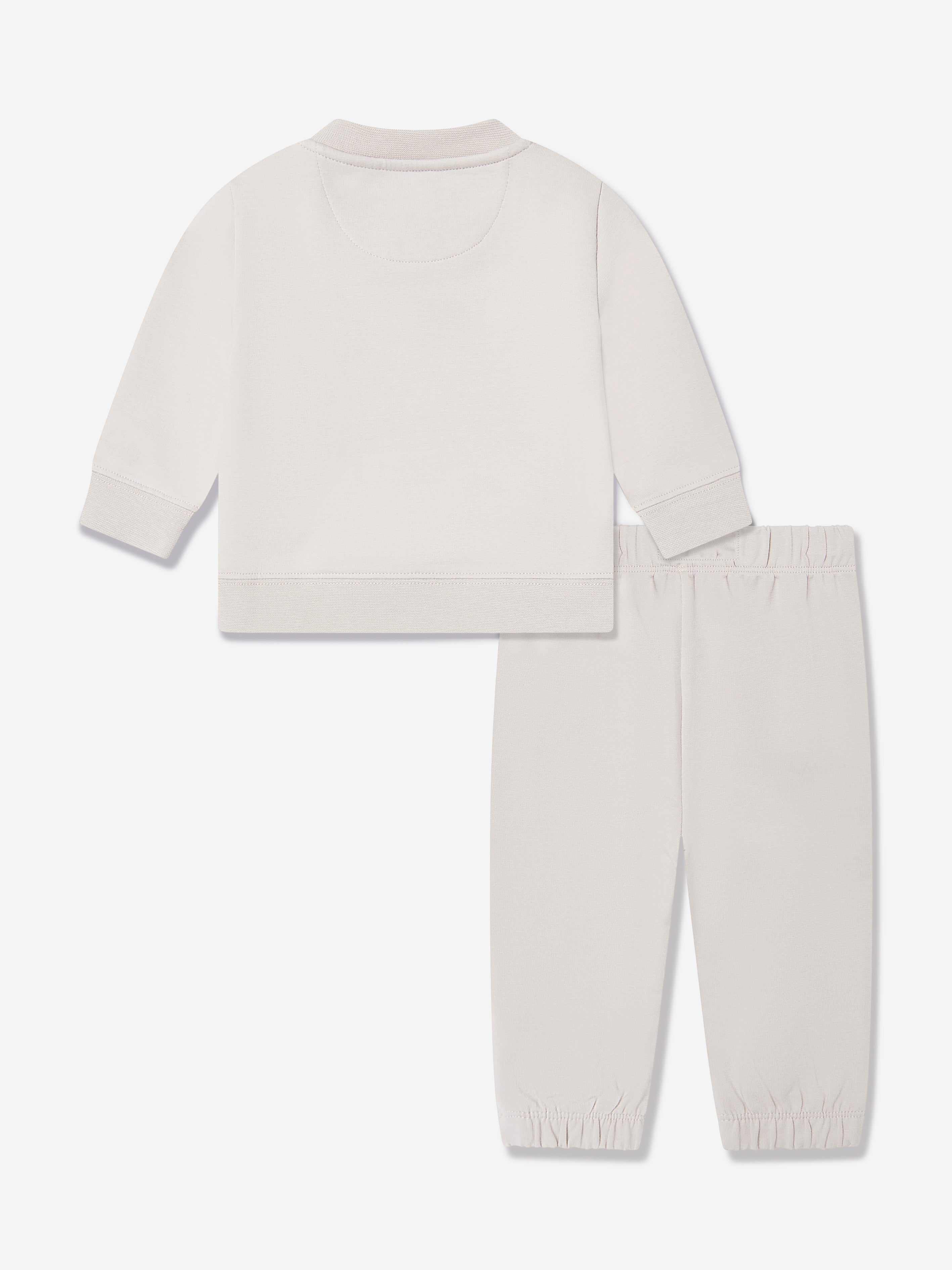 Adorable Beige Baby Monogram Tracksuit - Soft Cotton 2-Piece Set for Newborns & Toddlers - Perfect for Family Photos, Playdates & Special Occasions
