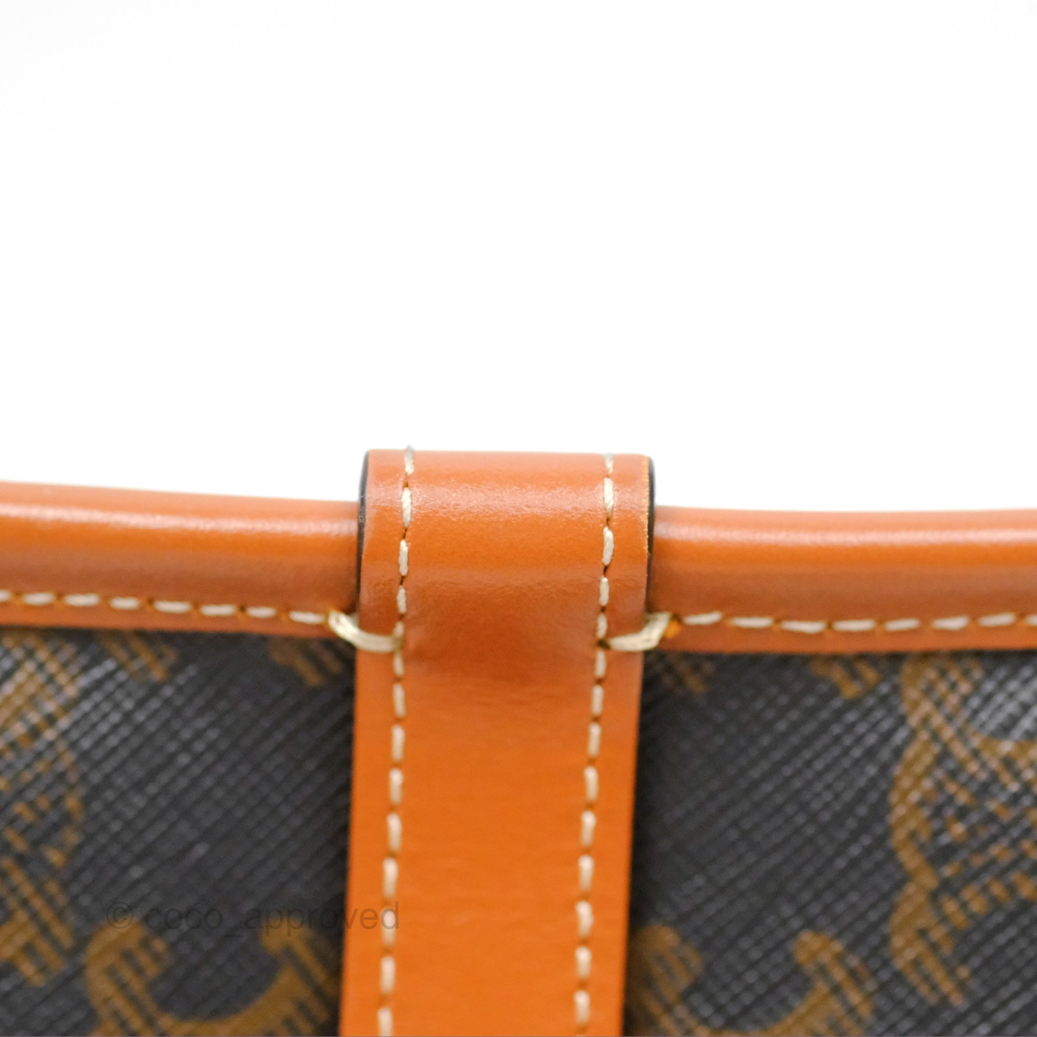 Celine Medium Folco Bag in Triomphe Canvas - Tan Crossbody Bag for Women | Perfect for Work, Travel & Everyday Use