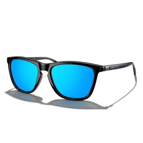 Black Frame/Blue Mirror Lens/Gray Temples