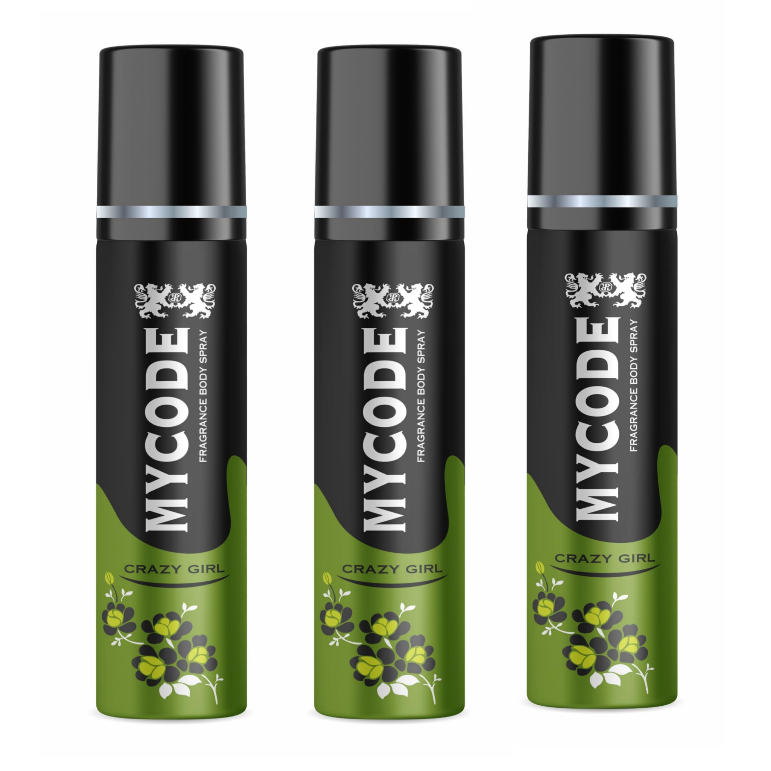Mycode SexyBoy Fragrance Body Spray for Men - 3 Pack (Crazy Girl Scent) - Long Lasting Cologne, Gym & Date Night Essential