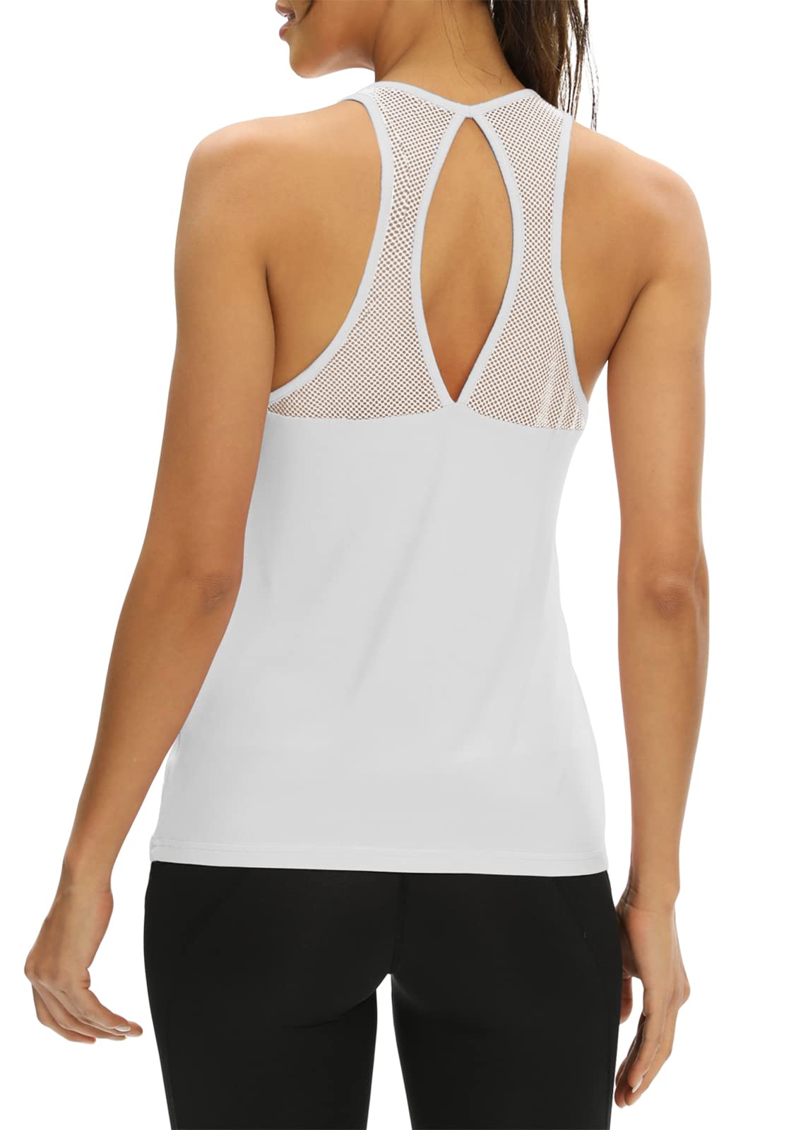 Women's Open Back Workout Tank Top - Breathable Racerback Yoga Shirt for Running, Gym & Fitness | Loose Fit Muscle Tee for Women | Perfect for Yoga, Cardio & Summer Workouts