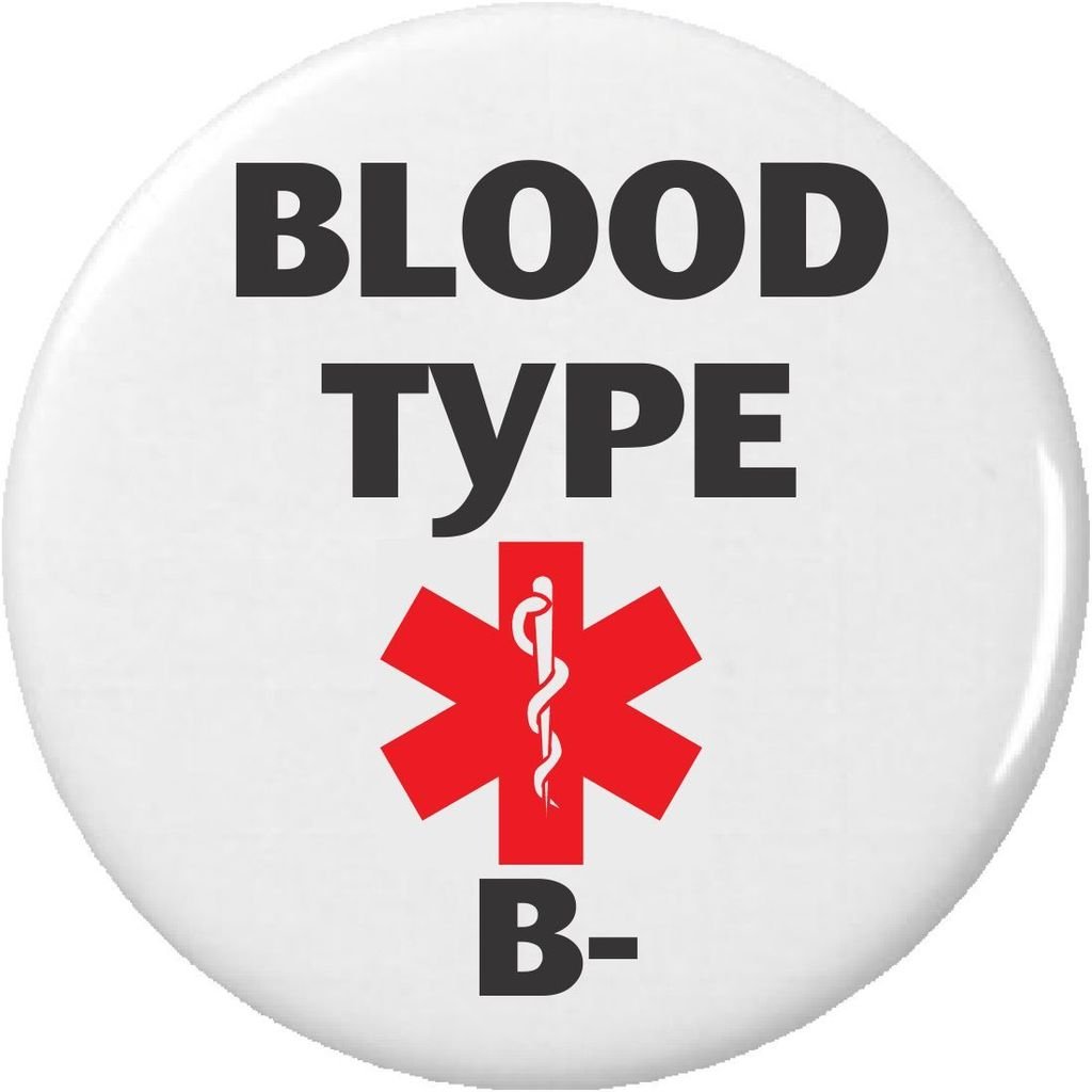B Negative Blood Type Medical Alert Keychain - 2.25 Inch Emergency ID Tag for First Responders | Perfect for Keyrings, Backpacks & Medical Bracelets
