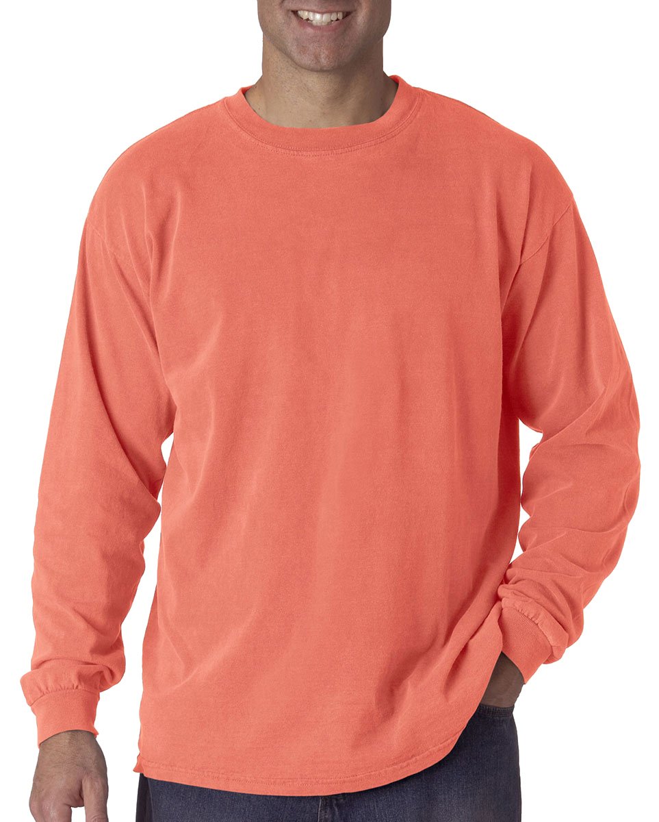 Comfort Colors Chouinard Heavyweight Long Sleeve T-Shirt for Men | Soft Garment-Dyed Cotton Tee | Casual Wear & Outdoor Activities