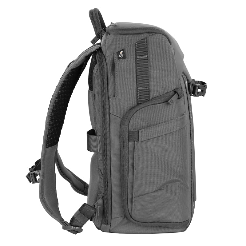 VEO Adaptor R44 Gray Camera Backpack with USB Port & Rear Access - Waterproof DSLR Bag for Photographers, Travel & Outdoor Shooting