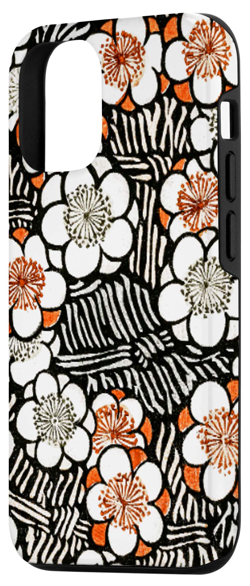 iPhone 12/12 Pro Case - Japanese Ukiyo-e Floral Woodblock Design, Kacho-e Cherry Blossom Pattern Slim Protective Cover for Women & Men - Perfect for Daily Use, Travel & Gift Giving