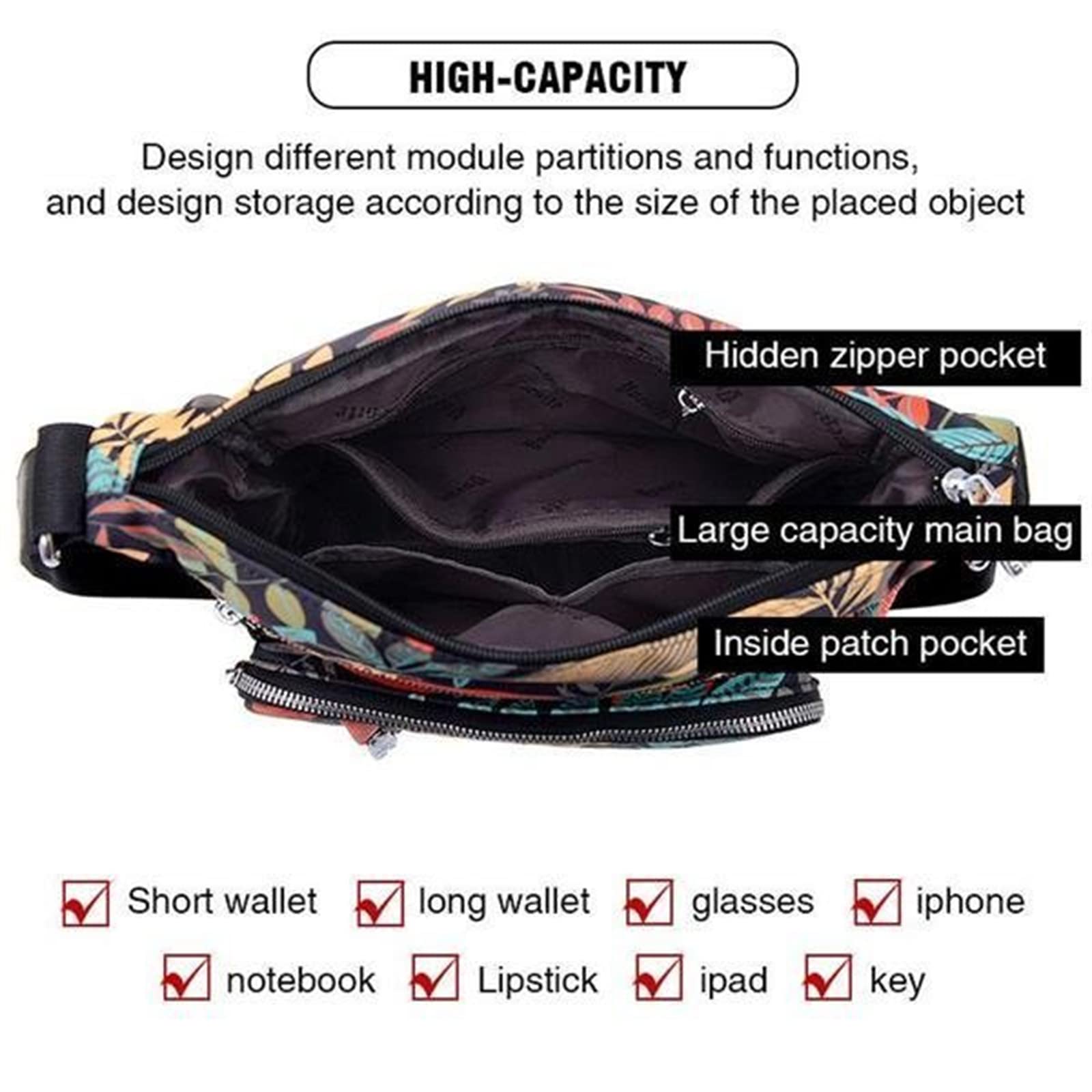 Stylish Women's Messenger Bag - Crossbody Purse with Multiple Pockets for Work, Travel & Everyday Use | Fashionable Ladies Handbags & Shoulder Bags