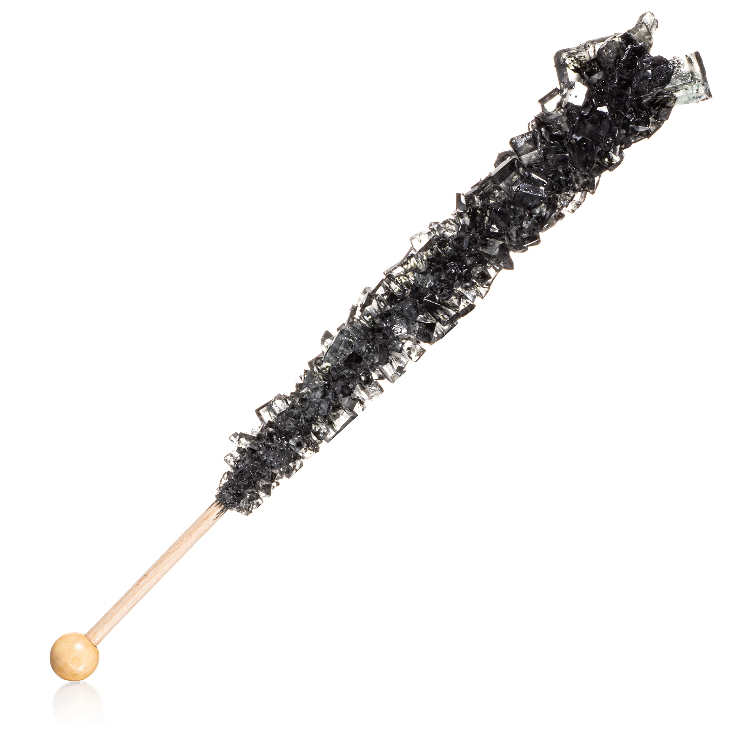Black Cherry Flavored Rock Candy Sticks - Individually Wrapped (36 Count) - Perfect for Halloween Treats, Party Favors & Gift Baskets
