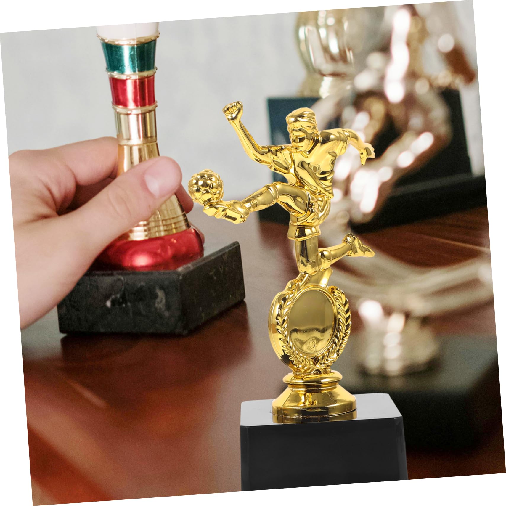 SWAYVES Compact Soccer Trophy - Award for Athletes, Football Players & Sports Champions - Perfect for Tournaments, School Events & Team Recognition