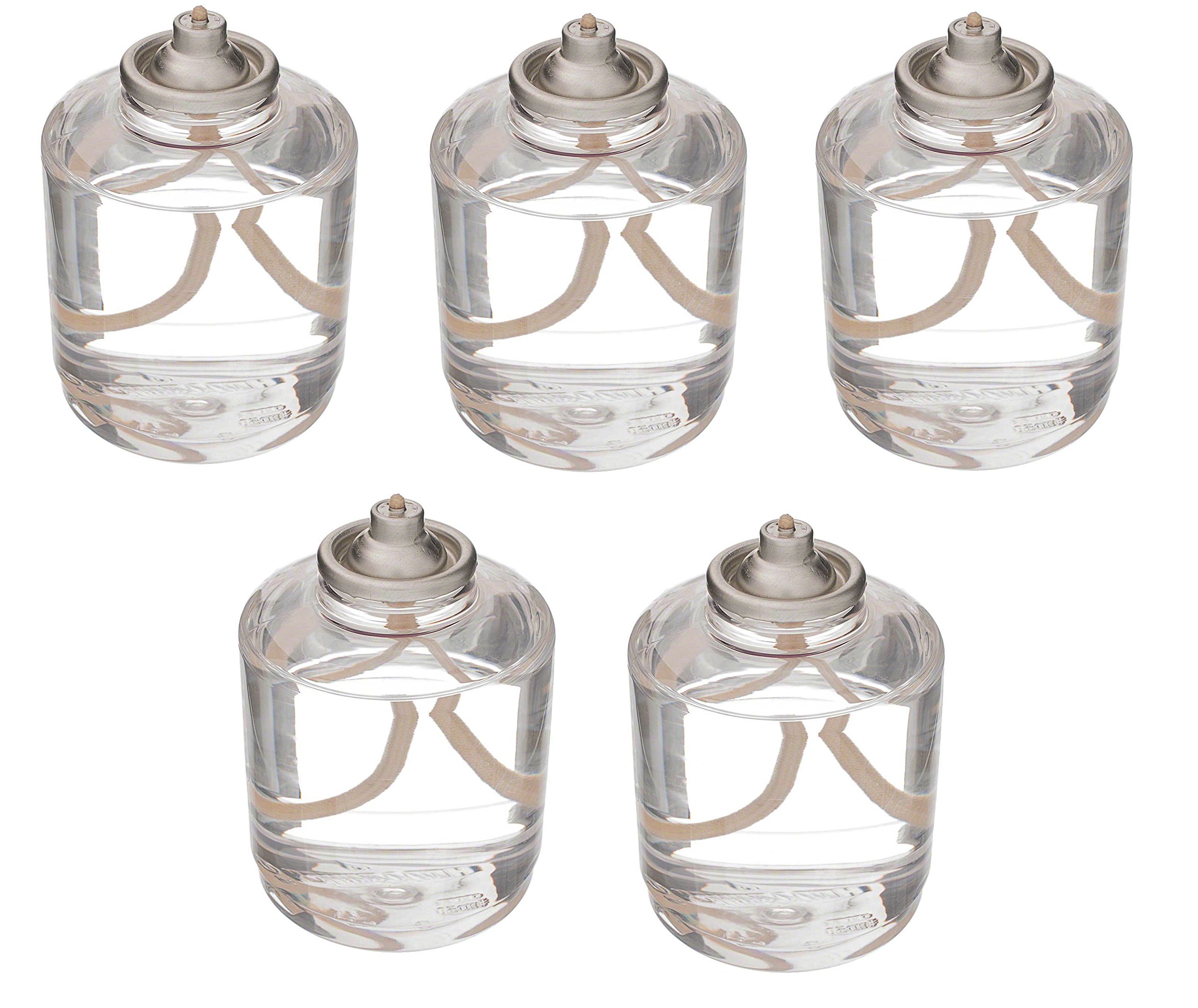 50-Hour Disposable Liquid Wax Fuel Cell - HD50-36 Clear Plastic Paraffin Candle Lamps (Set of 36) - Emergency Lighting, Camping, Power Outages & Commercial Foodservice Use