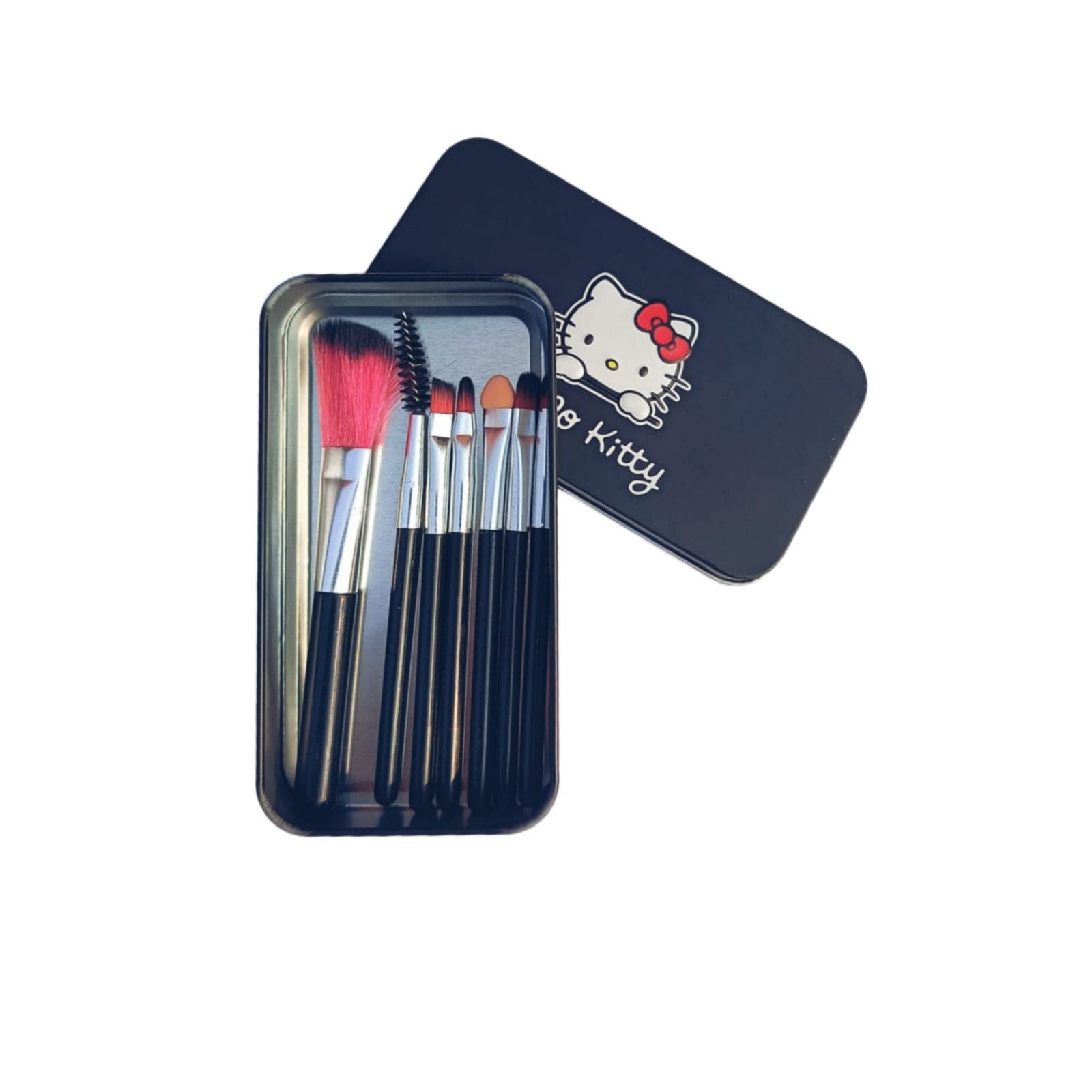 AIR BEAUTY 7-Piece Professional Makeup Brush Set - Soft Black Synthetic Bristles for Foundation, Blush, Eyeshadow & Contouring - Perfect for Everyday Makeup & Travel