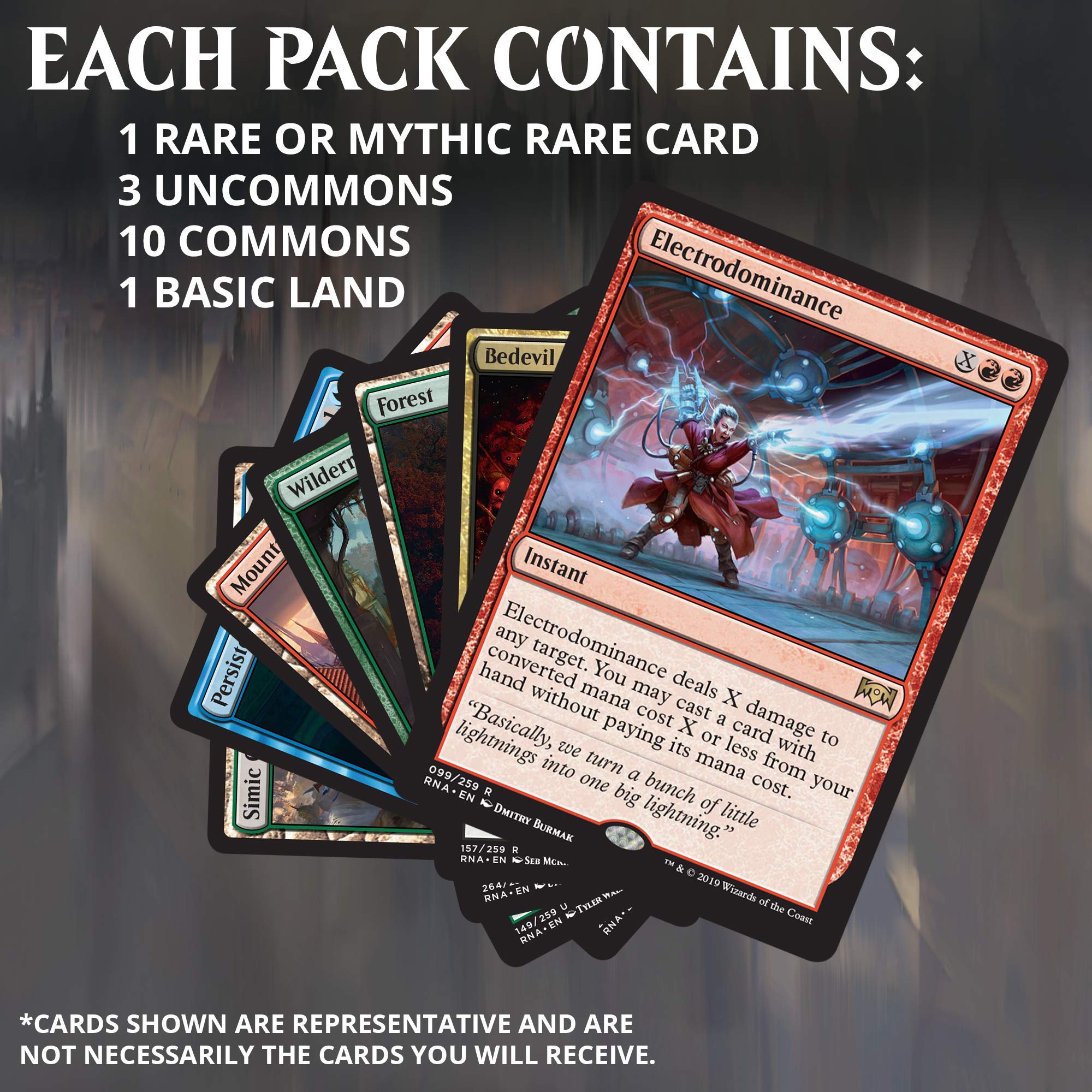 Magic: The Gathering Ravnica Allegiance Booster Box - 36 Packs (540 Cards) | MTG Trading Card Game Expansion | Perfect for Draft Tournaments & Collector's Storage